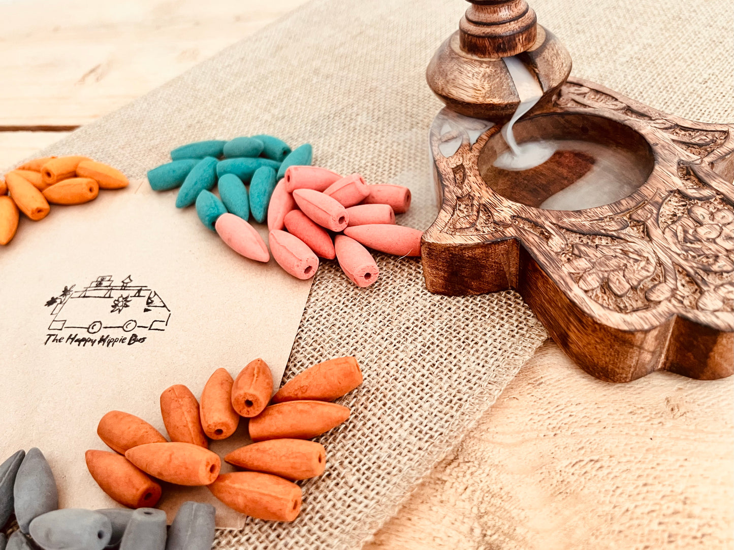 Handmade Backflow incense cones, mixed scented duo back flow incense cones, for home fragrance, meditation, mindfulness, relaxation & calm