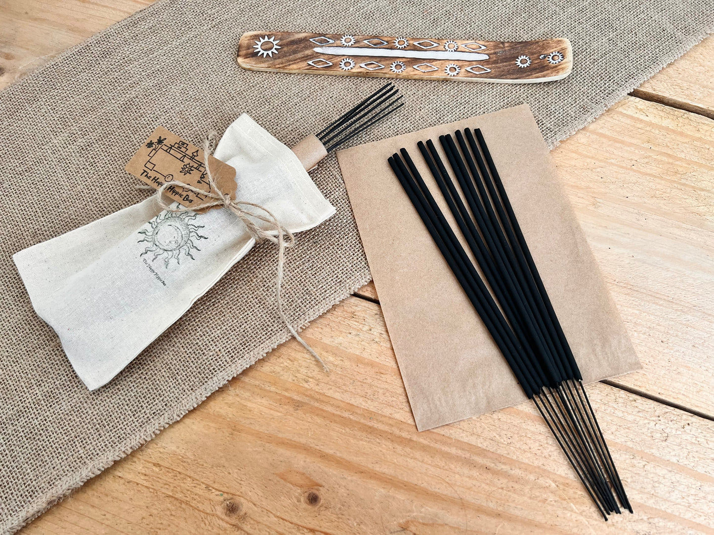 Black Pomegranate Hand Dipped Incense Sticks Fruity Spiced Scent Handmade Vegan Eco