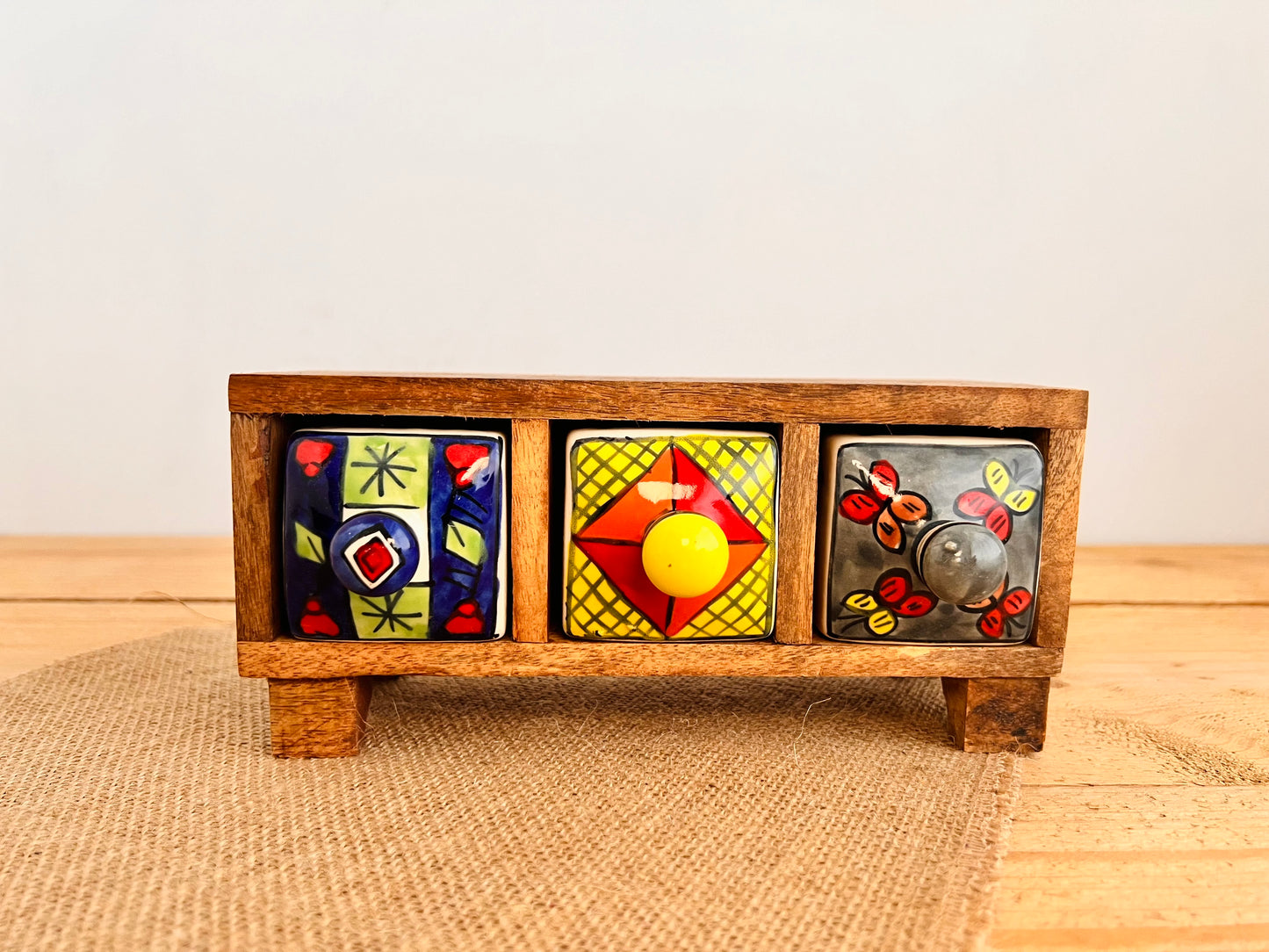 Mini Chest Of Drawers Bohemian Ceramic Storage