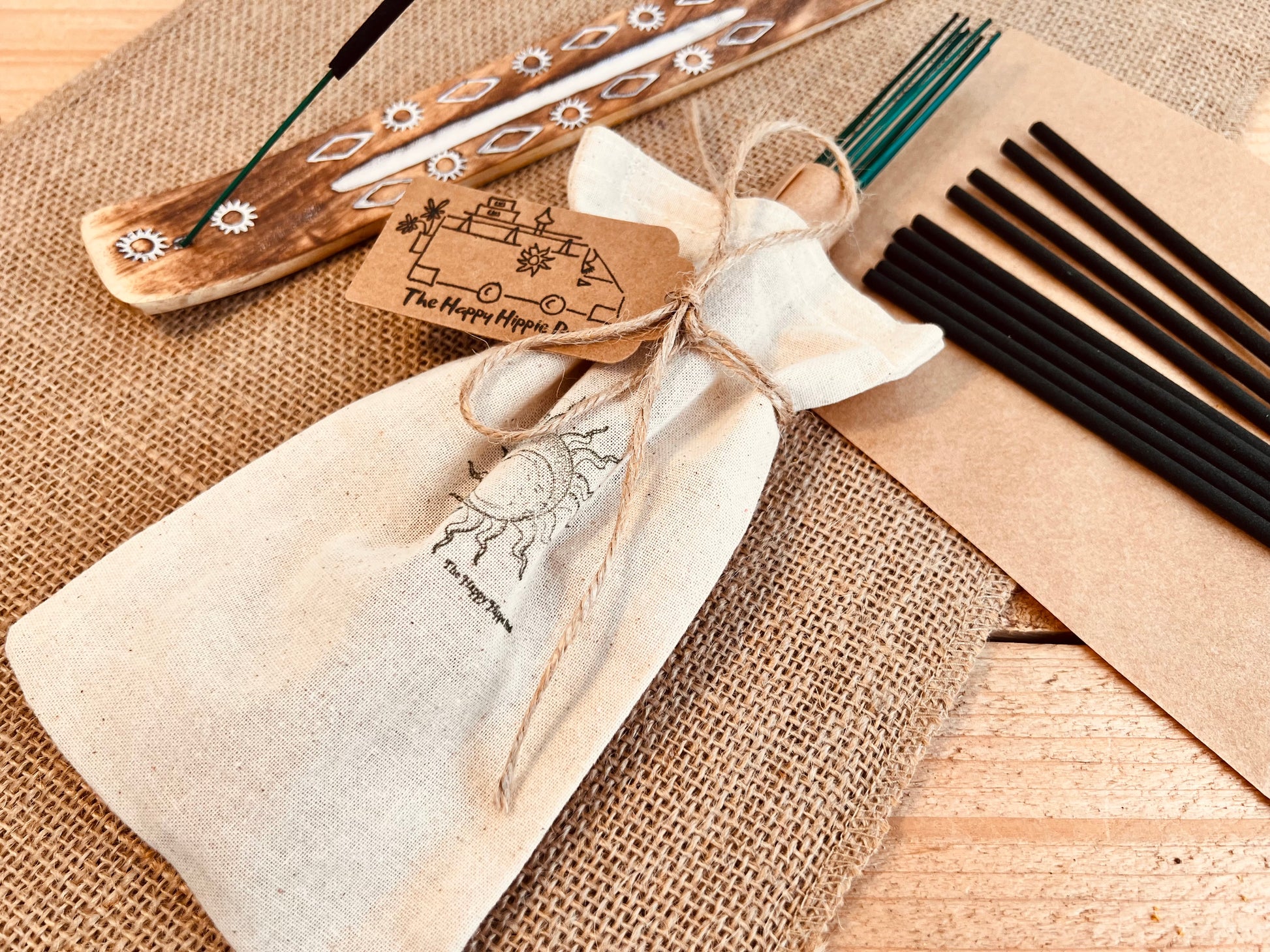 Handmade Fair Trade Hand Dipped Incense Sticks Long Slow Burn Premium Incense Joss Sticks Nordic Forest Plastic Free Packaging Vegan Gift 