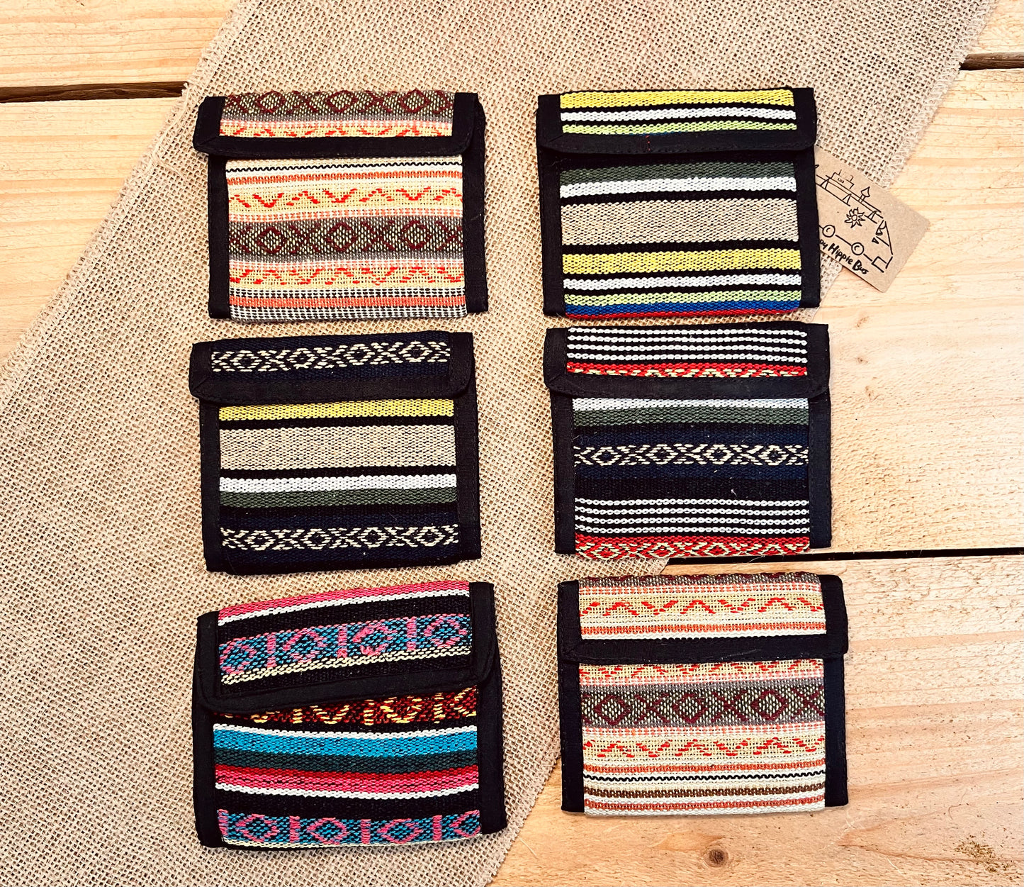 Hand Woven Recycled Cotton Hippie Wallet