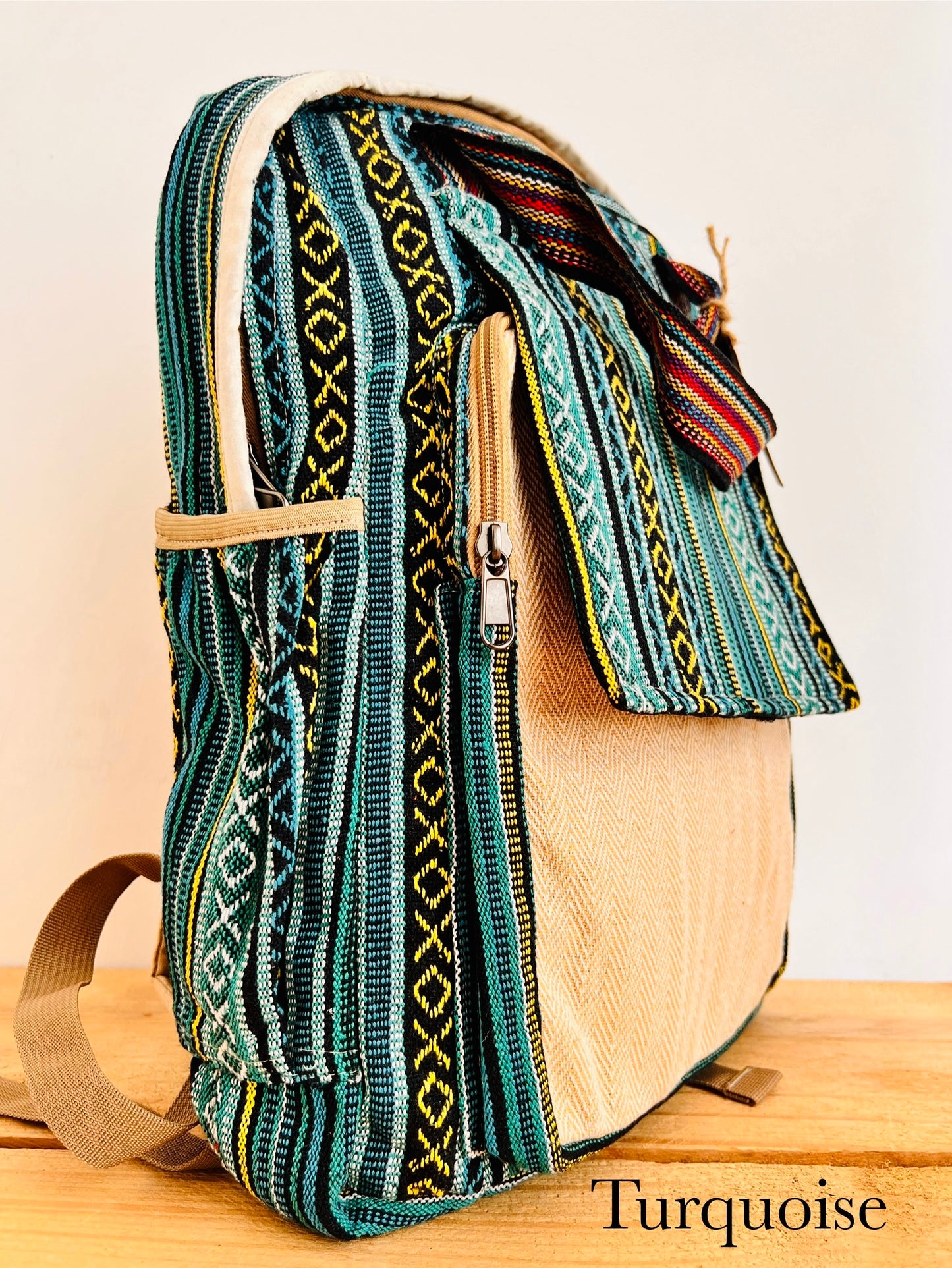 Handmade Nepalese Gheri Cotton Backpack