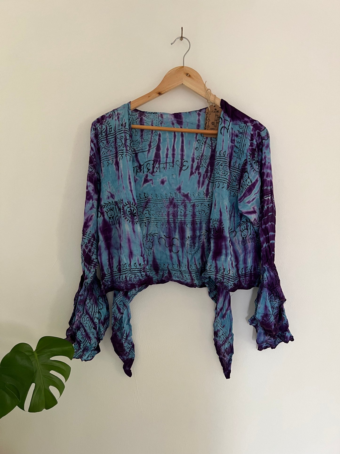 Handmade Fair Trade Hippie Boho Blue & Purple Prayer Top Slow Fashion 