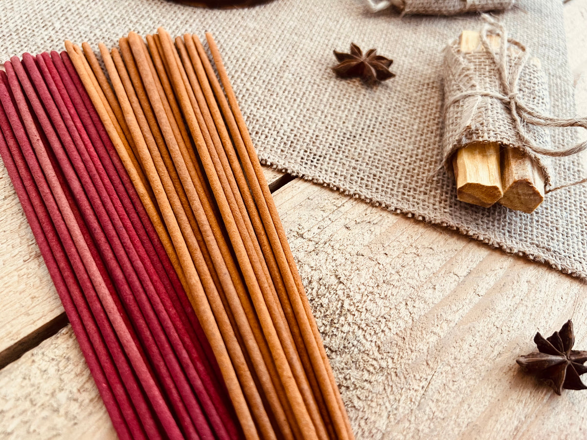 Handmade Fair Trade Ethically Sourced Autumn Fall Incense Gift Letterbox Gift Incense Cones Sticks Palo Santo Incrnse Ropes Incense Holder Appler Cinnamon Vanilla Plastic Free Gift