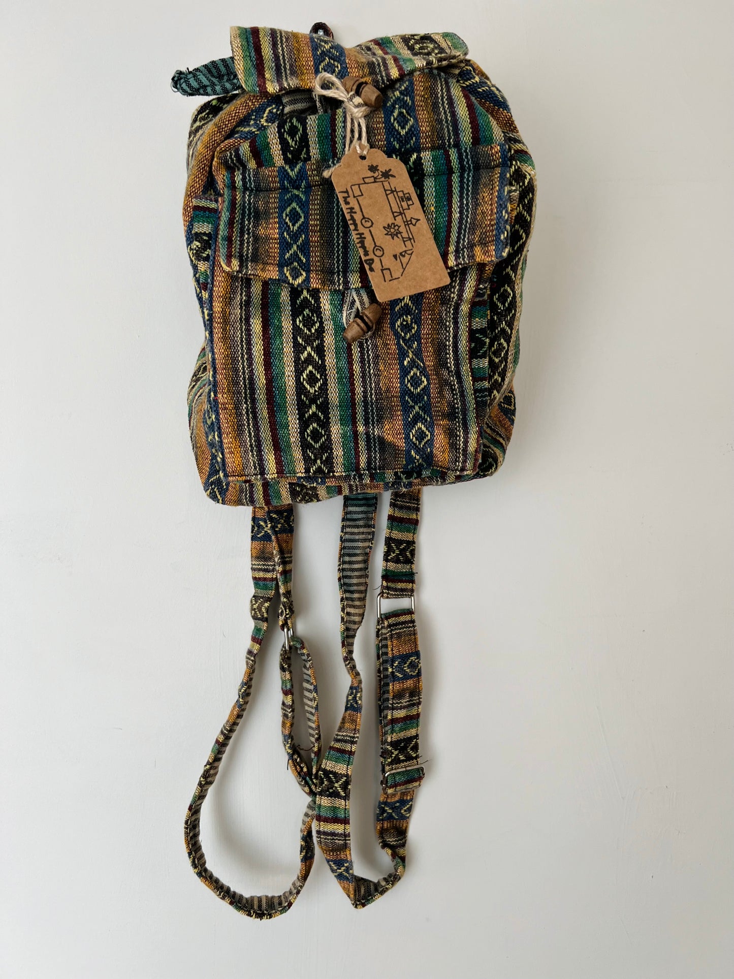 Handmade Fair Trade Bohemian Hippie Mini Rucksack Backpack