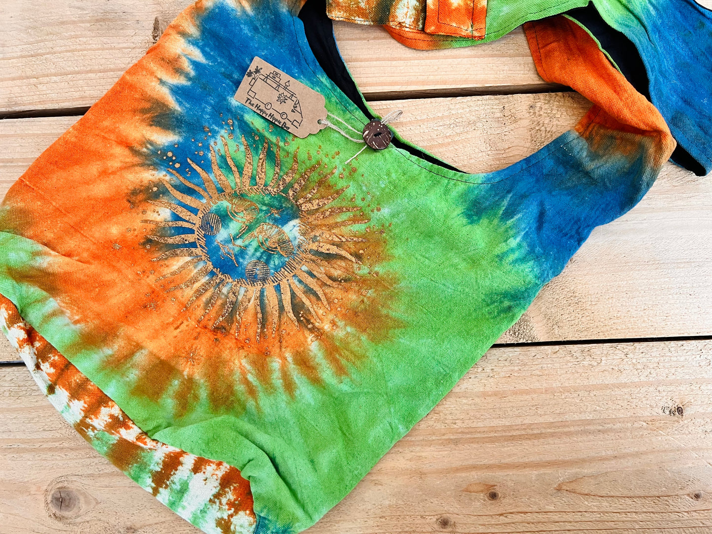 Sun Print Tie-Dye Shoulder Bag