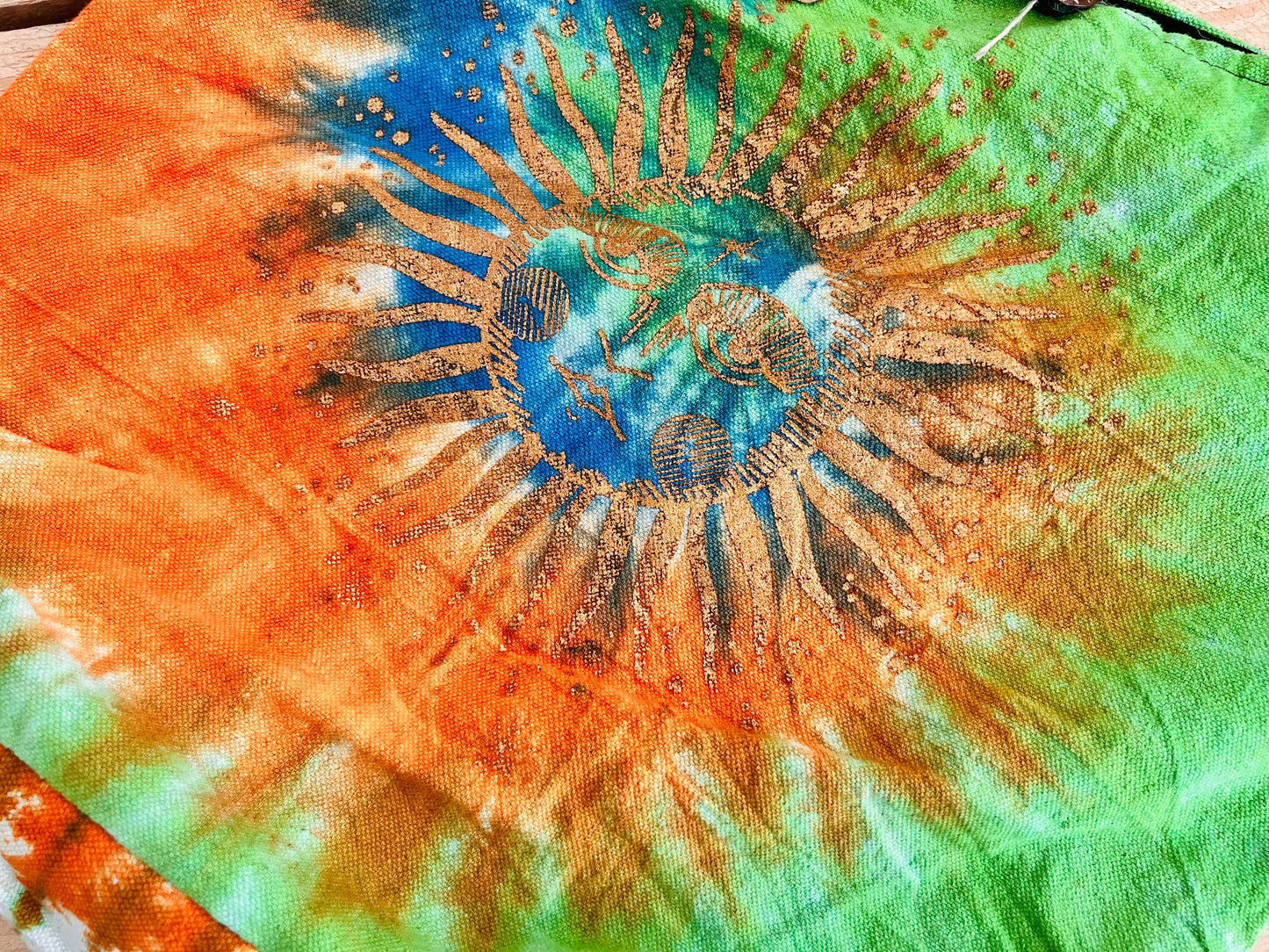 Sun Print Tie-Dye Shoulder Bag