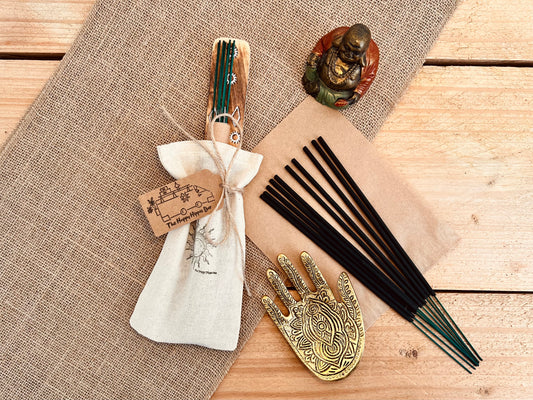 Handmade Fair Trade Hand Dipped Incense Sticks Long Slow Burn Premium Incense Joss Sticks Nordic Forest Plastic Free Packaging Vegan Gift 