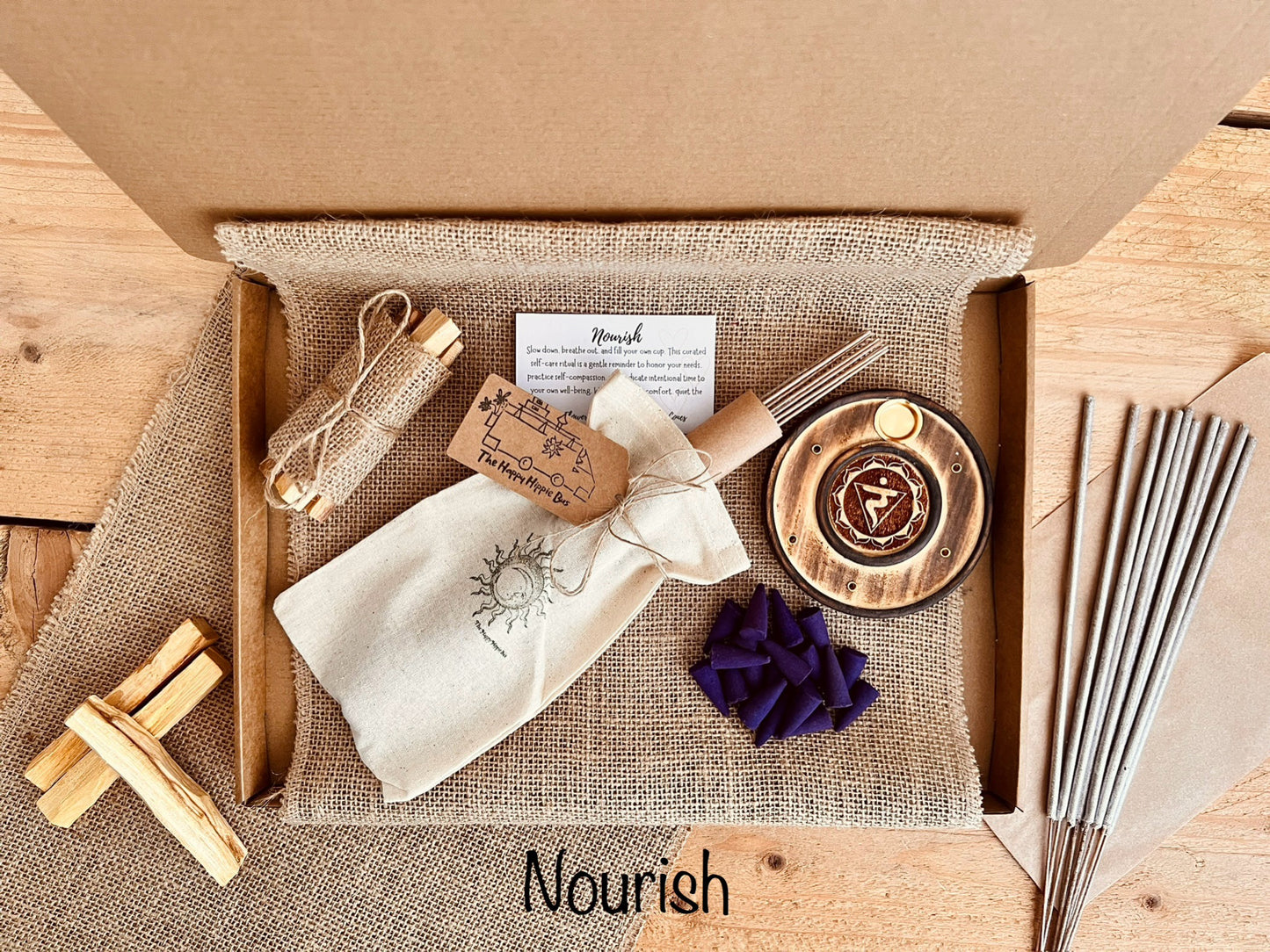Incense Gift Box, Positivity, Meditation, Self Care, Cleansing Letter Box Gift