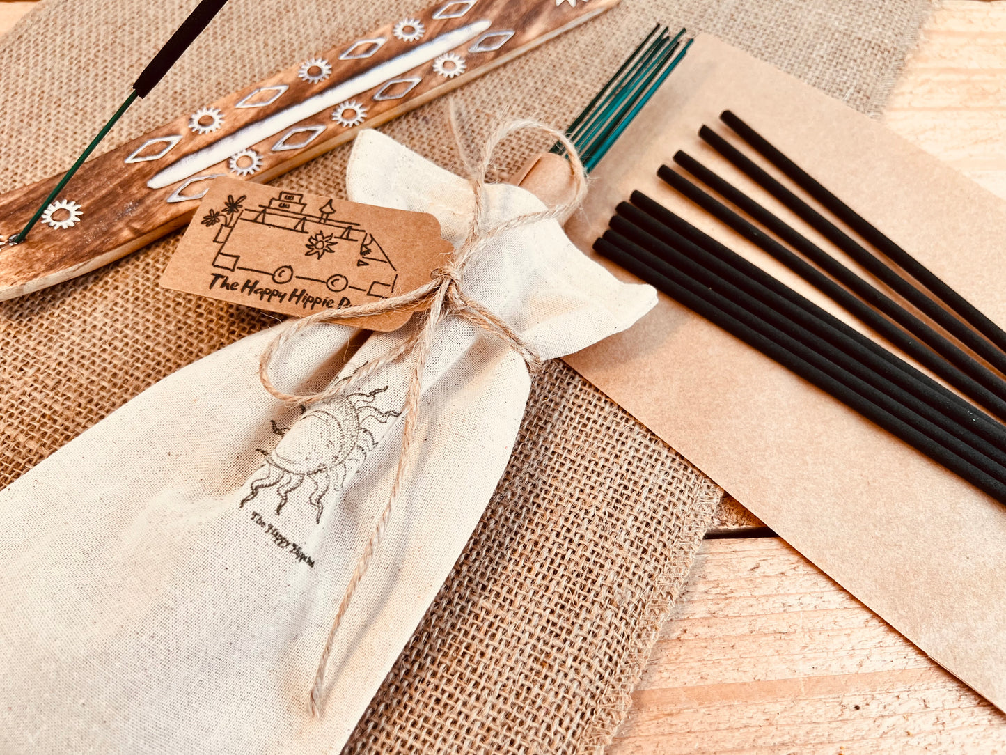 Handmade Fair Trade Hand Dipped Incense Sticks Long Slow Burn Premium Incense Joss Sticks Nordic Forest Plastic Free Packaging Vegan Gift 