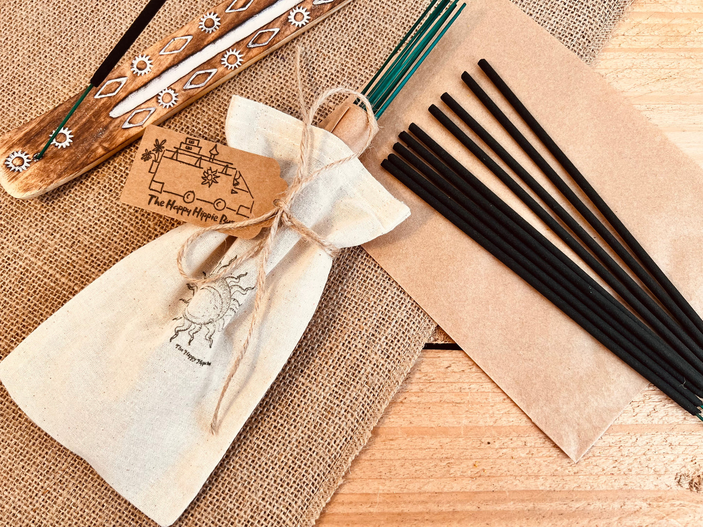 Handmade Fair Trade Hand Dipped Incense Sticks Long Slow Burn Premium Incense Joss Sticks Nordic Forest Plastic Free Packaging Vegan Gift 