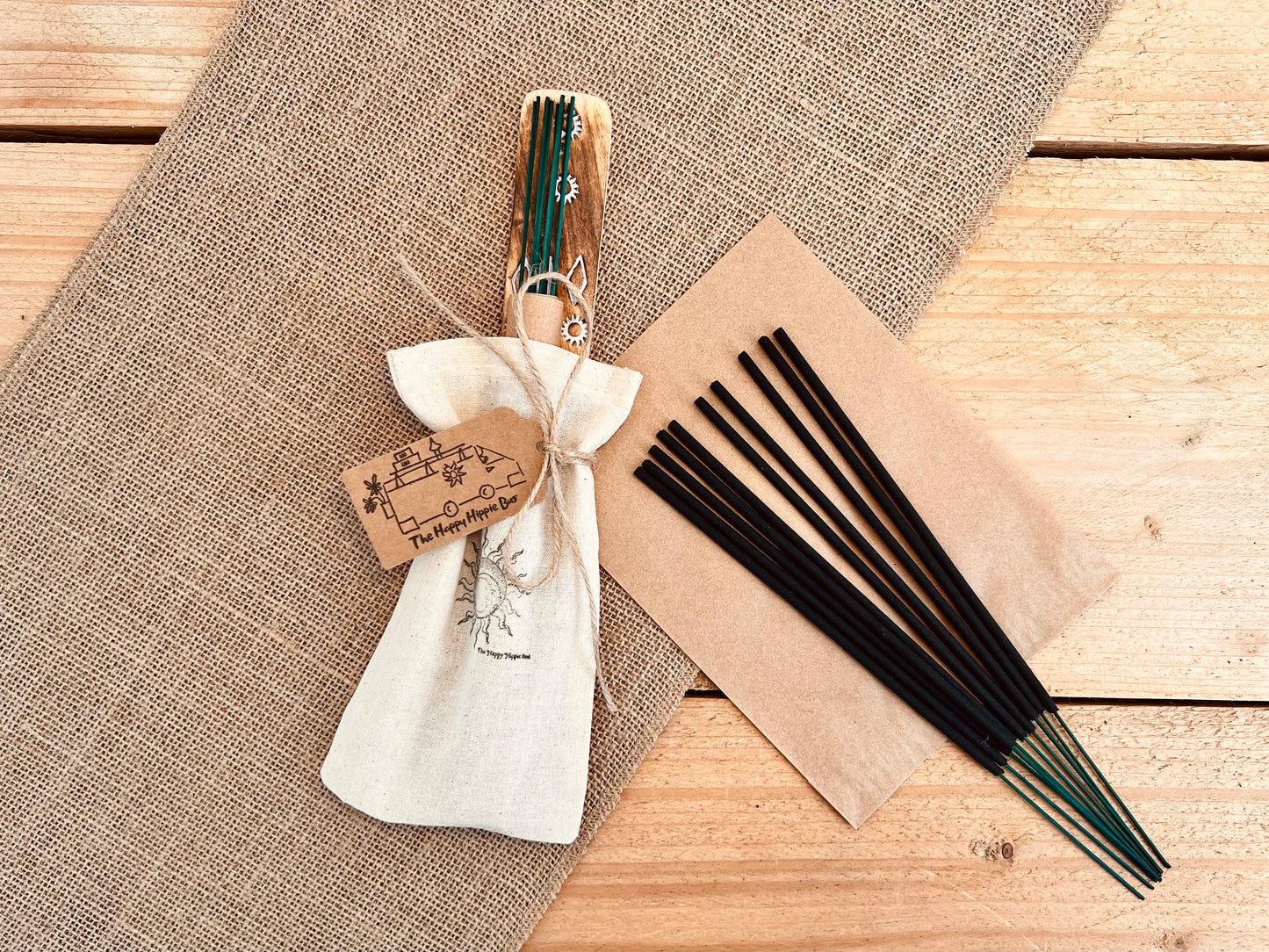 Handmade Fair Trade Hand Dipped Incense Sticks Long Slow Burn Premium Incense Joss Sticks Nordic Forest Plastic Free Packaging Vegan Gift 
