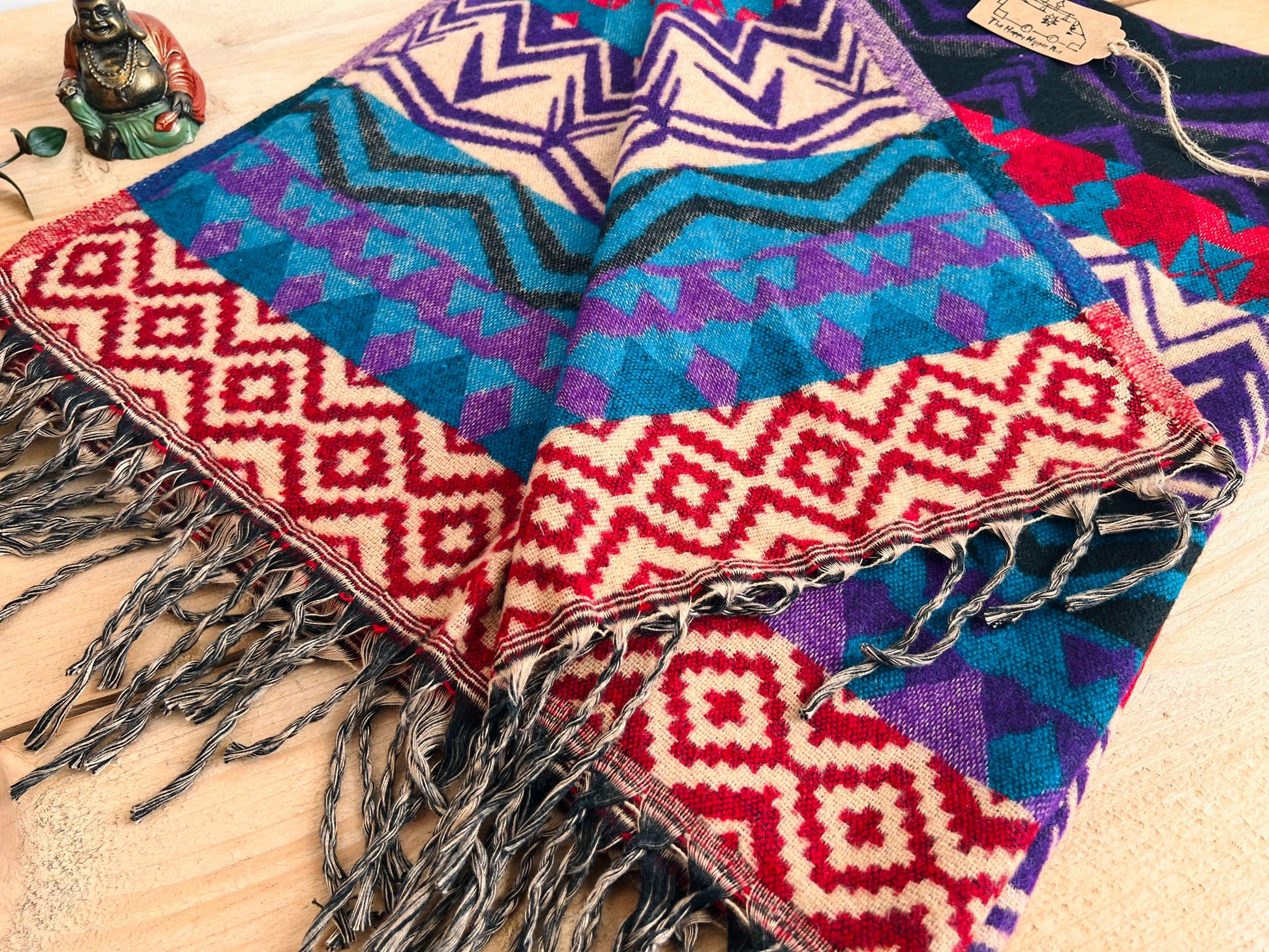 Handmade bohemian hippie purple blanket bed chair throw sofa hippie scarf tassels