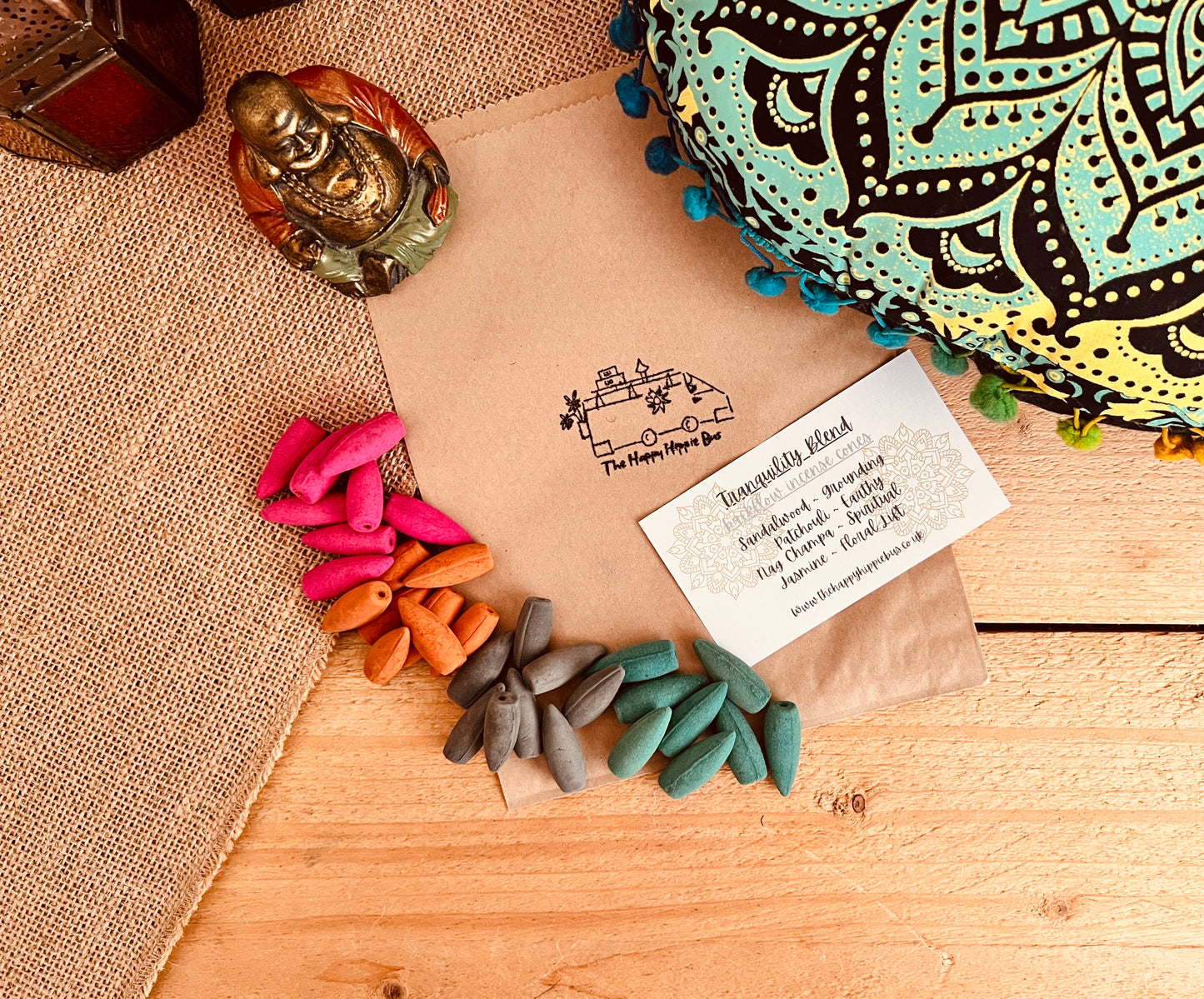 Meditation backflow incense cones – calming blend with eco-friendly packaging