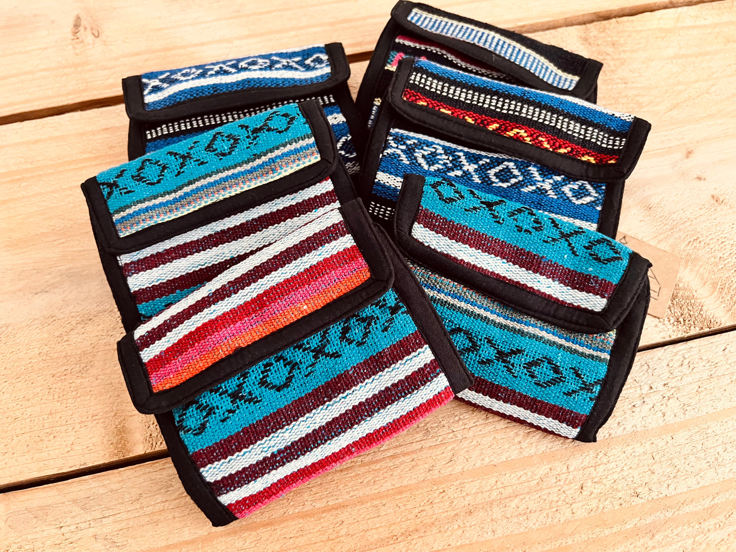 Handmade Fair Trade Ethically Sourced Bohemian Hippie Stripped Wallet 