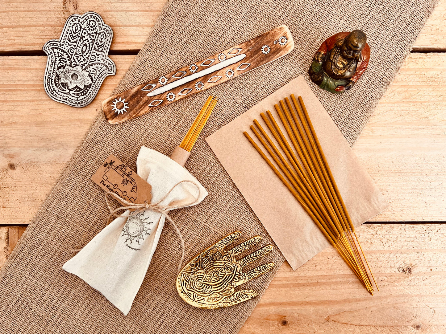 Golden Amber Premium Incense Sticks – Hand Dipped, Plastic-Free, Slow 1 Hour Burn