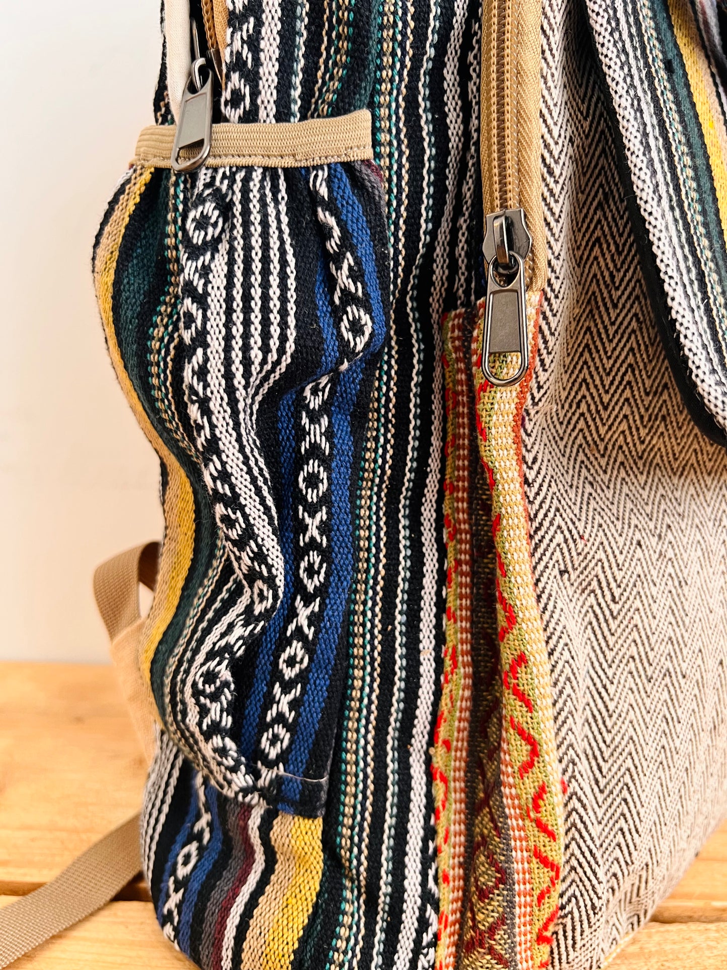 Handmade Nepalese Gheri Cotton Backpack