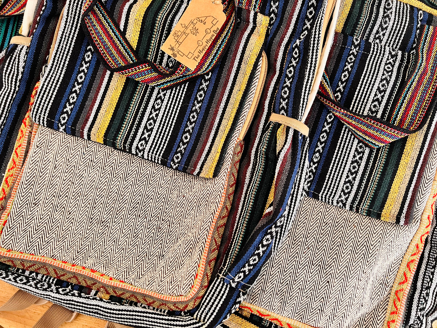 Handmade Nepalese Gheri Cotton Backpack