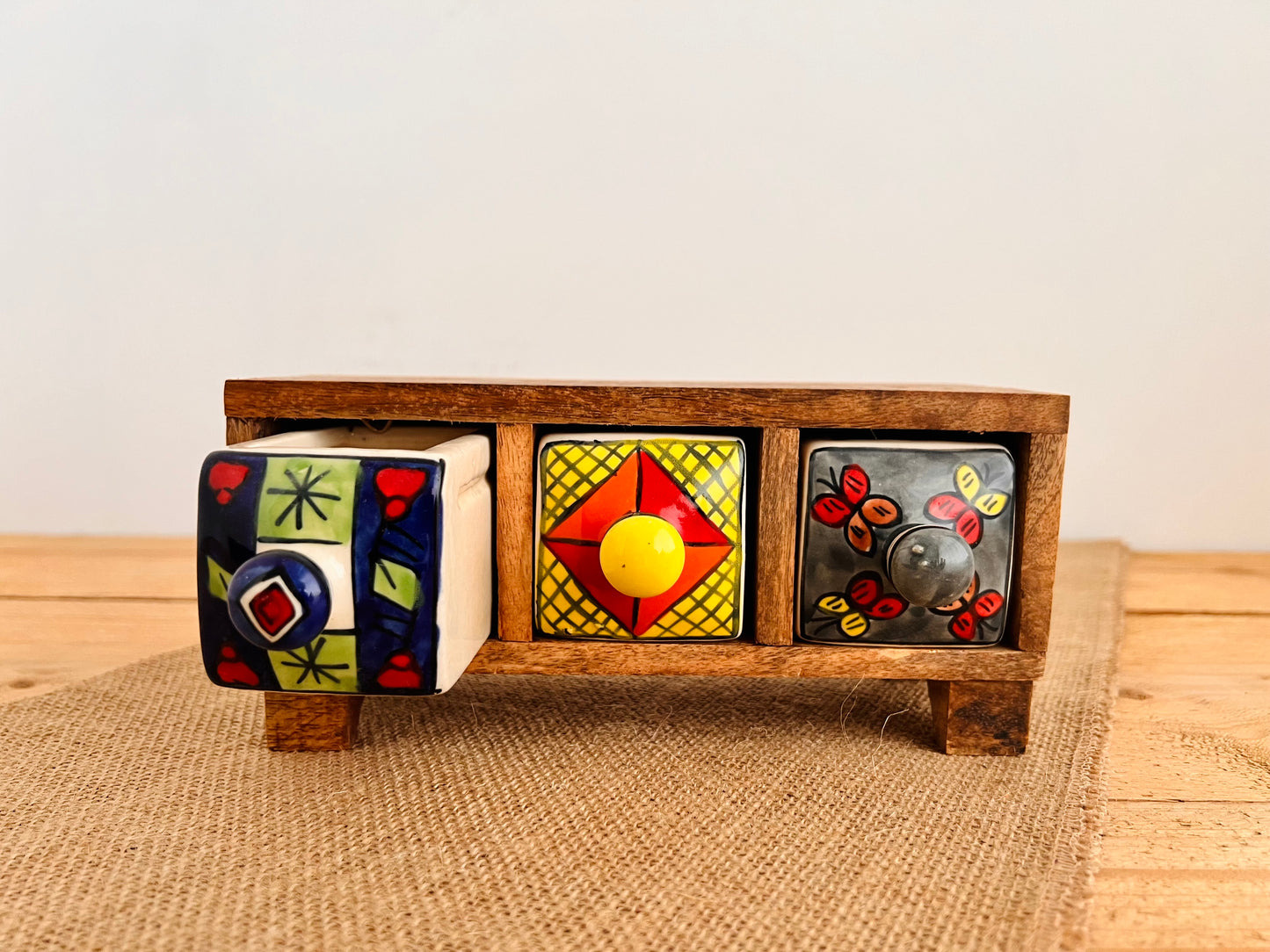 Mini Chest Of Drawers Bohemian Ceramic Storage
