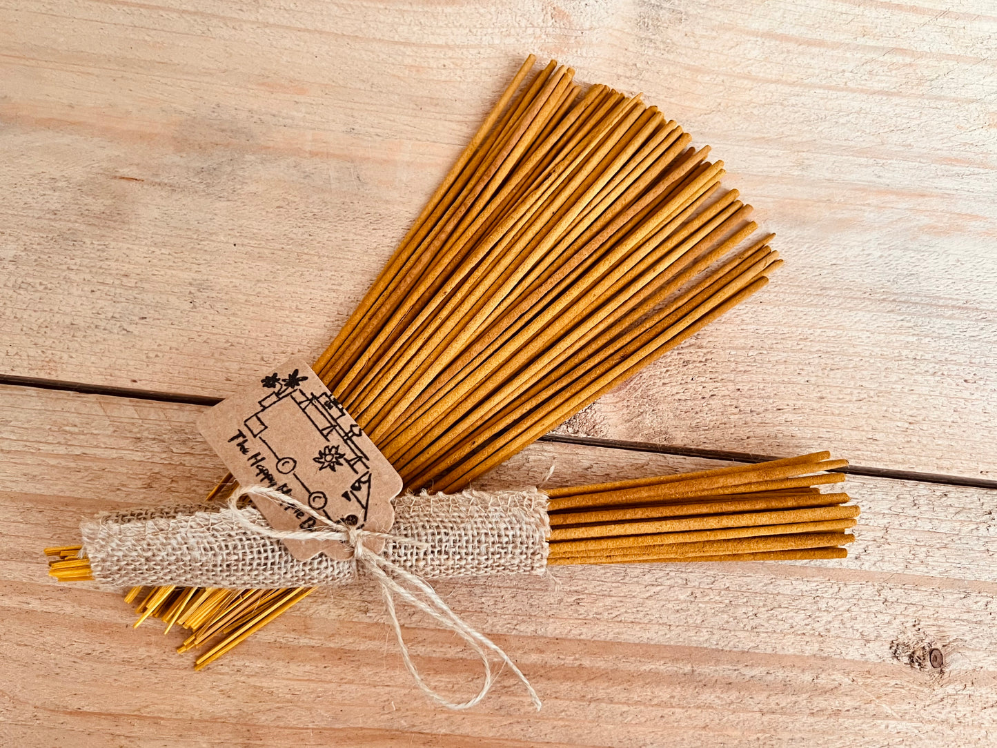 Handmade fair trade citronella summer yellow incense sticks incense holder ash catcher set plastic free eco incense