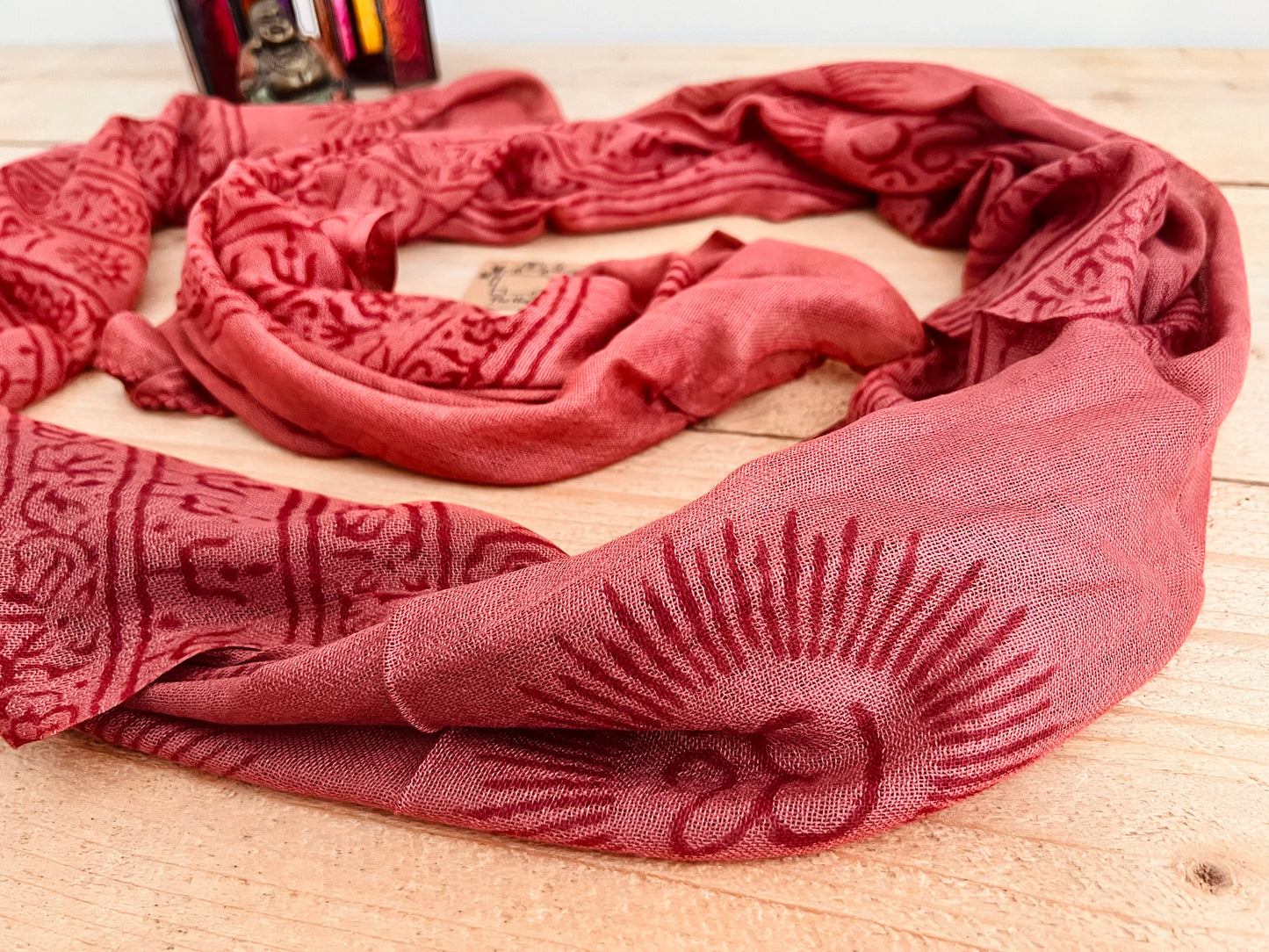 Prayer Print Boho Scarf