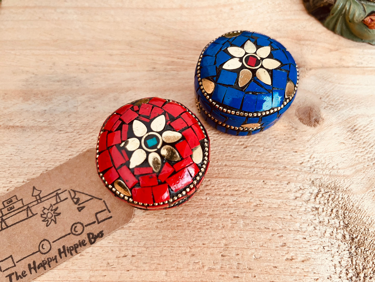 Mini Mosaic Metal Trinket Keepsake Box