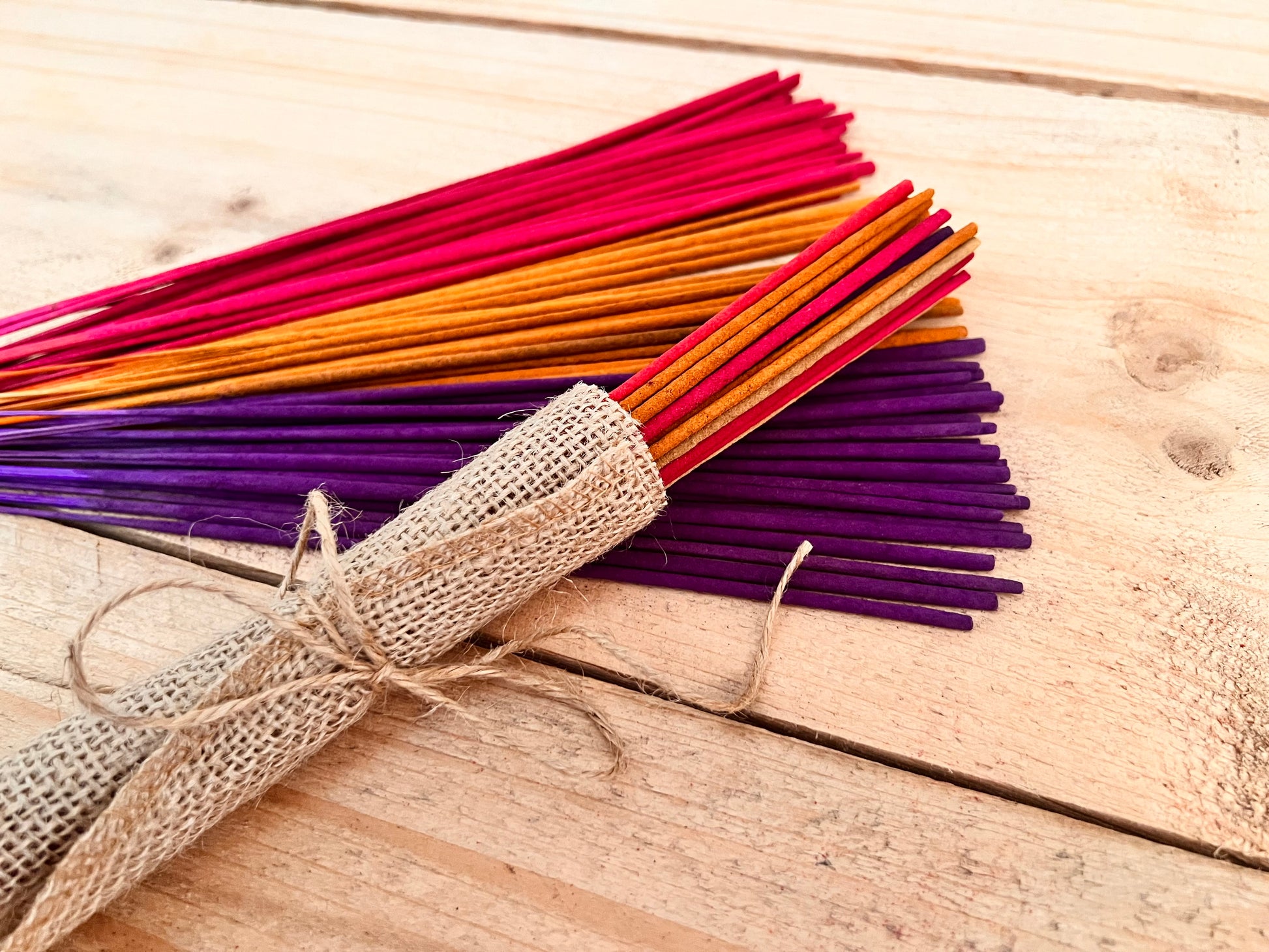 Handmade Rainbow Indian Incense Sticks Fair Trade & Ethically Sourced Natural Materials 