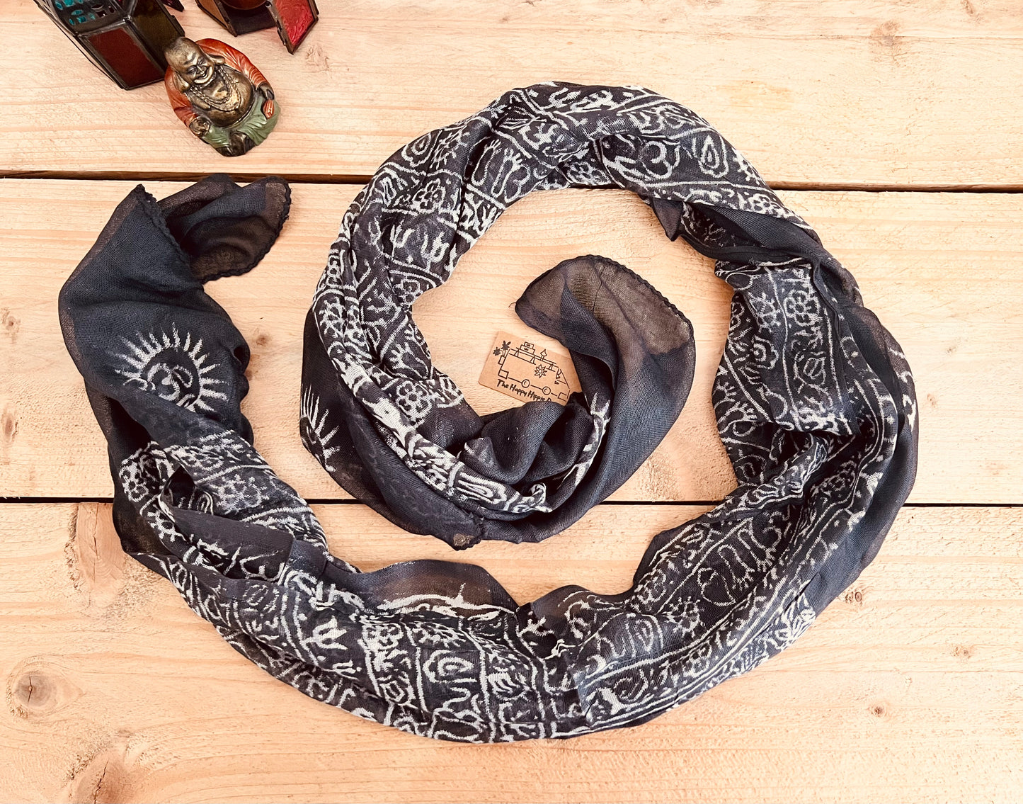 Prayer Print Boho Scarf