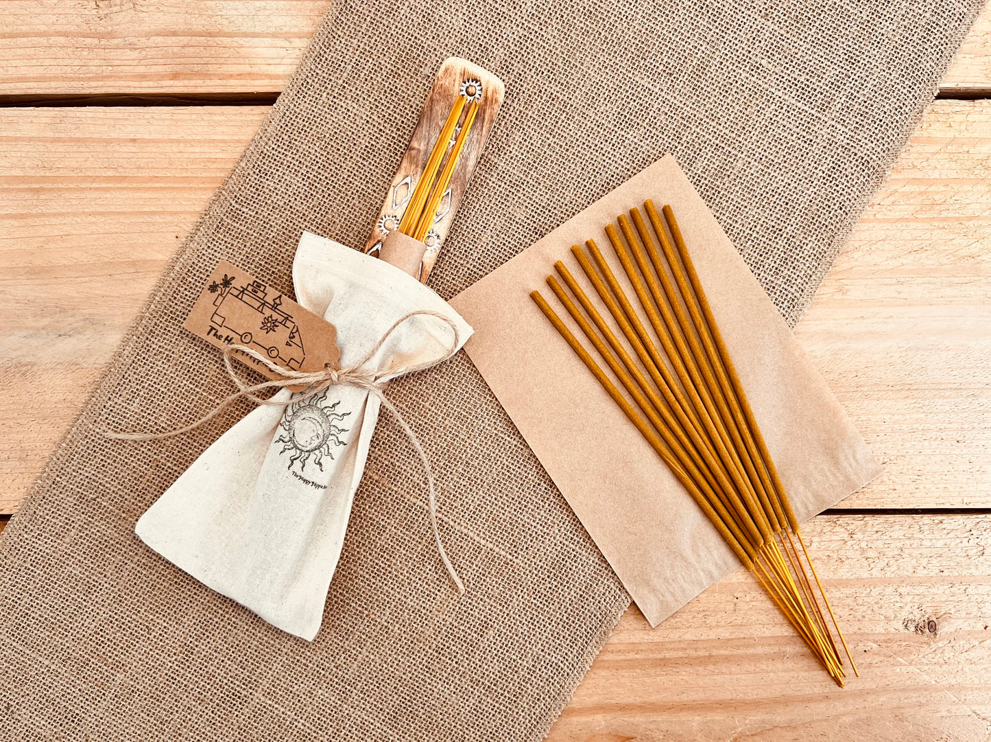 Golden Amber Premium Incense Sticks – Hand Dipped, Plastic-Free, Slow 1 Hour Burn