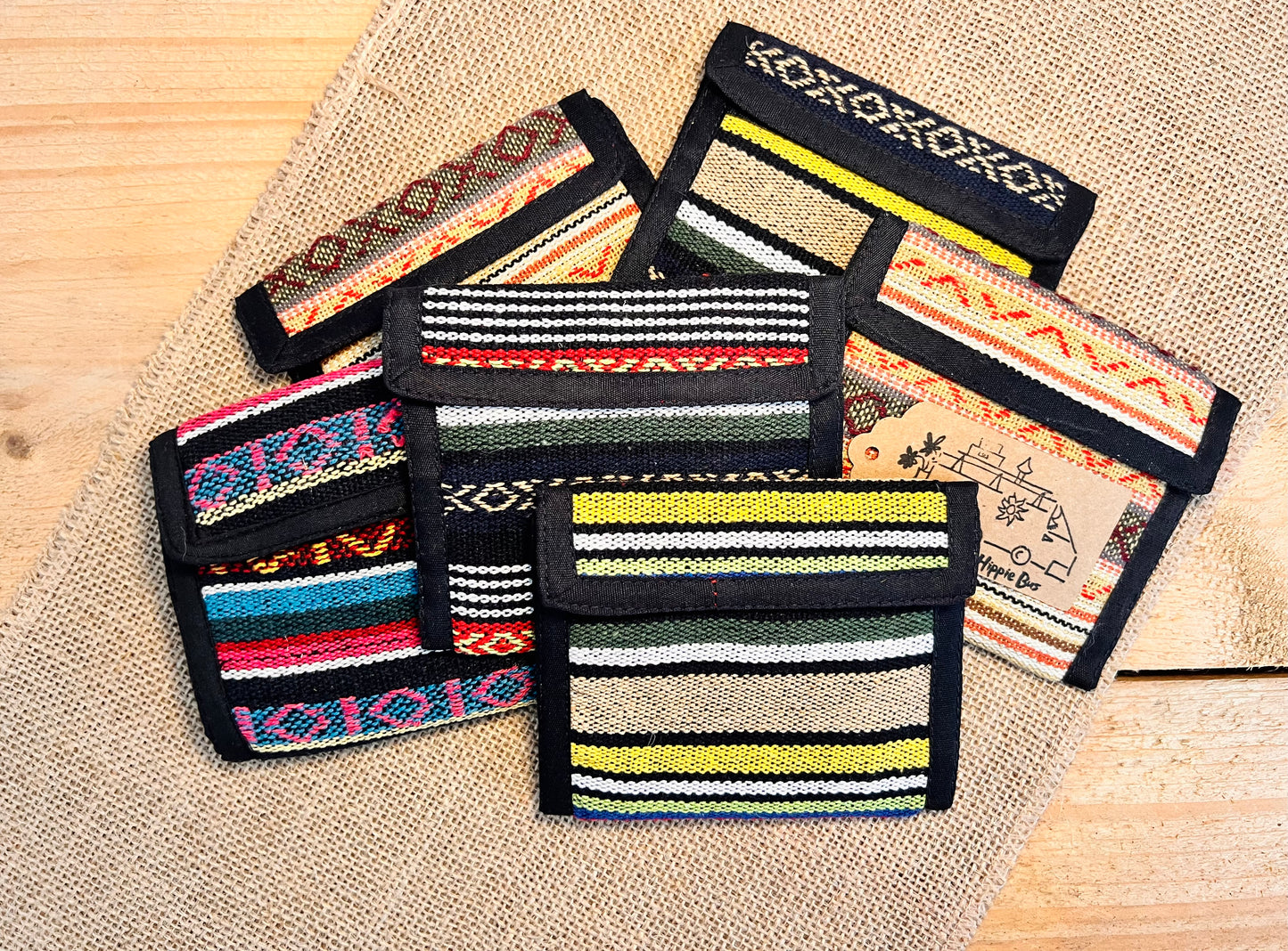Hand Woven Recycled Cotton Hippie Wallet