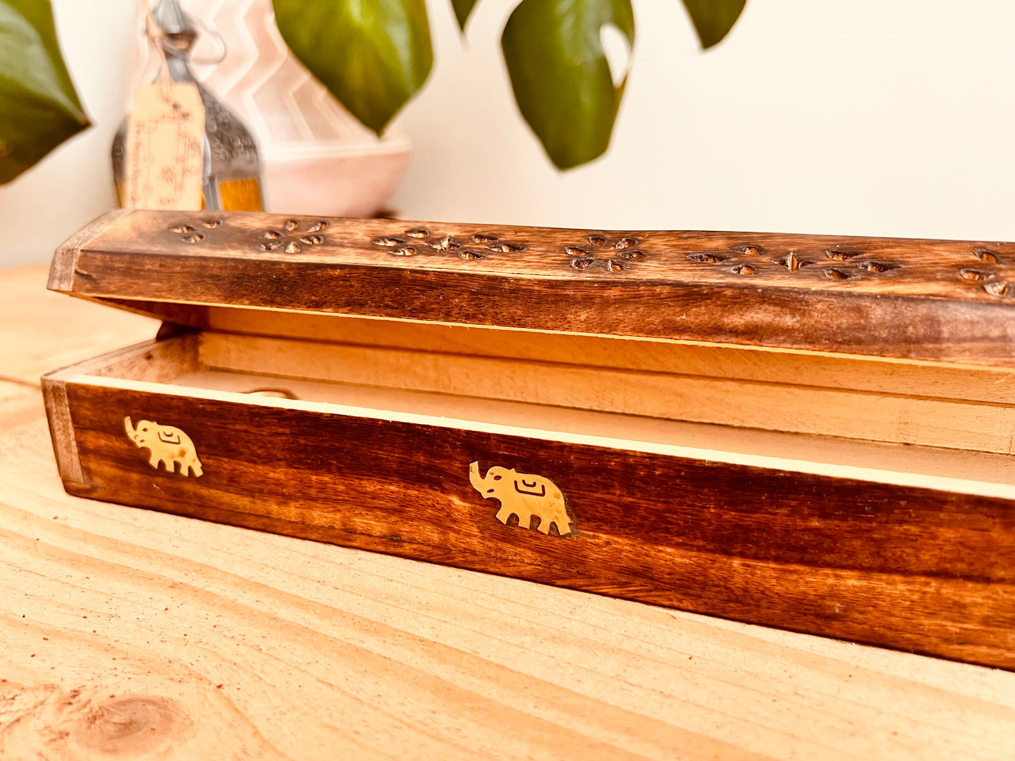 Mango Wood Wooden Incense Burner Coffin Box