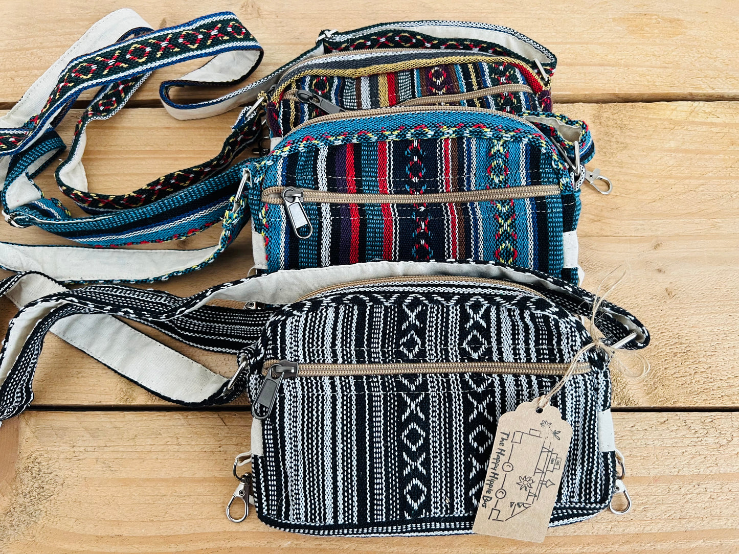 Handmade Fair Trade Ethical Bohemian Stripped Hippie Shoulder Bag 