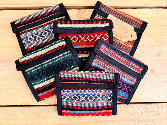 Handmade Fair Trade Ethically Sourced Cotton Wallet Purse Men’s Unisex 