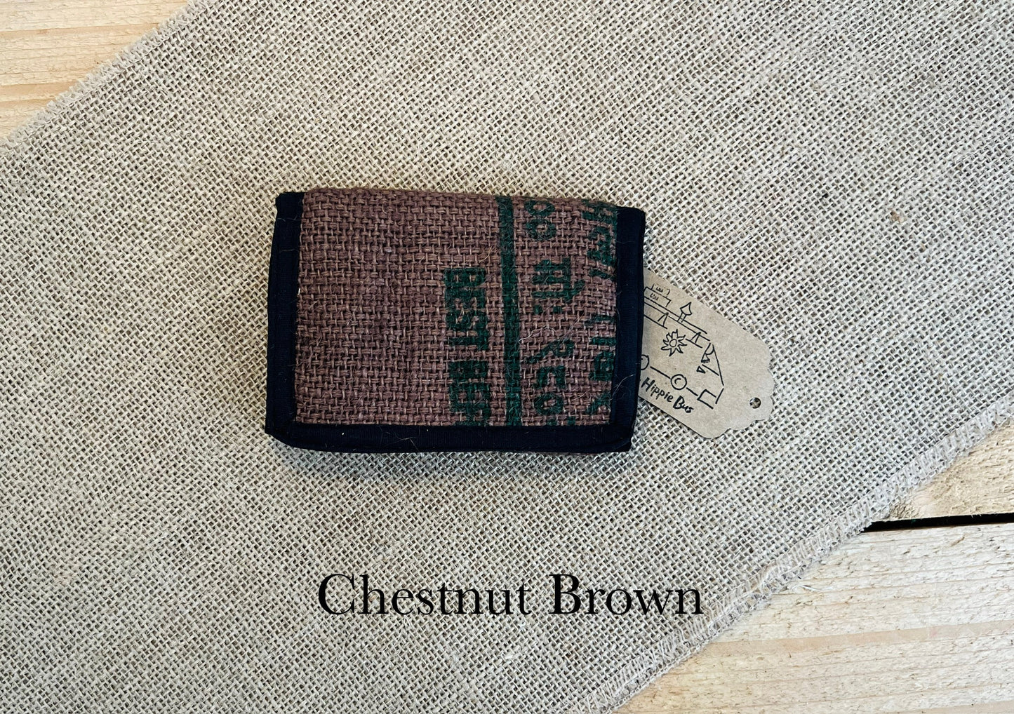 Bohemian Recycled Rice Sack Wallet