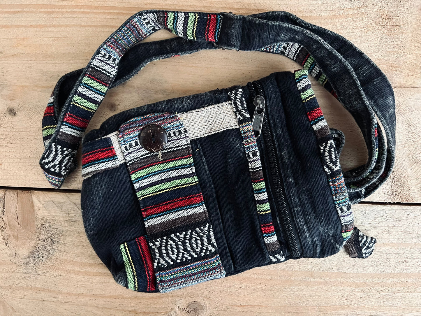 black hippie shoulder bag