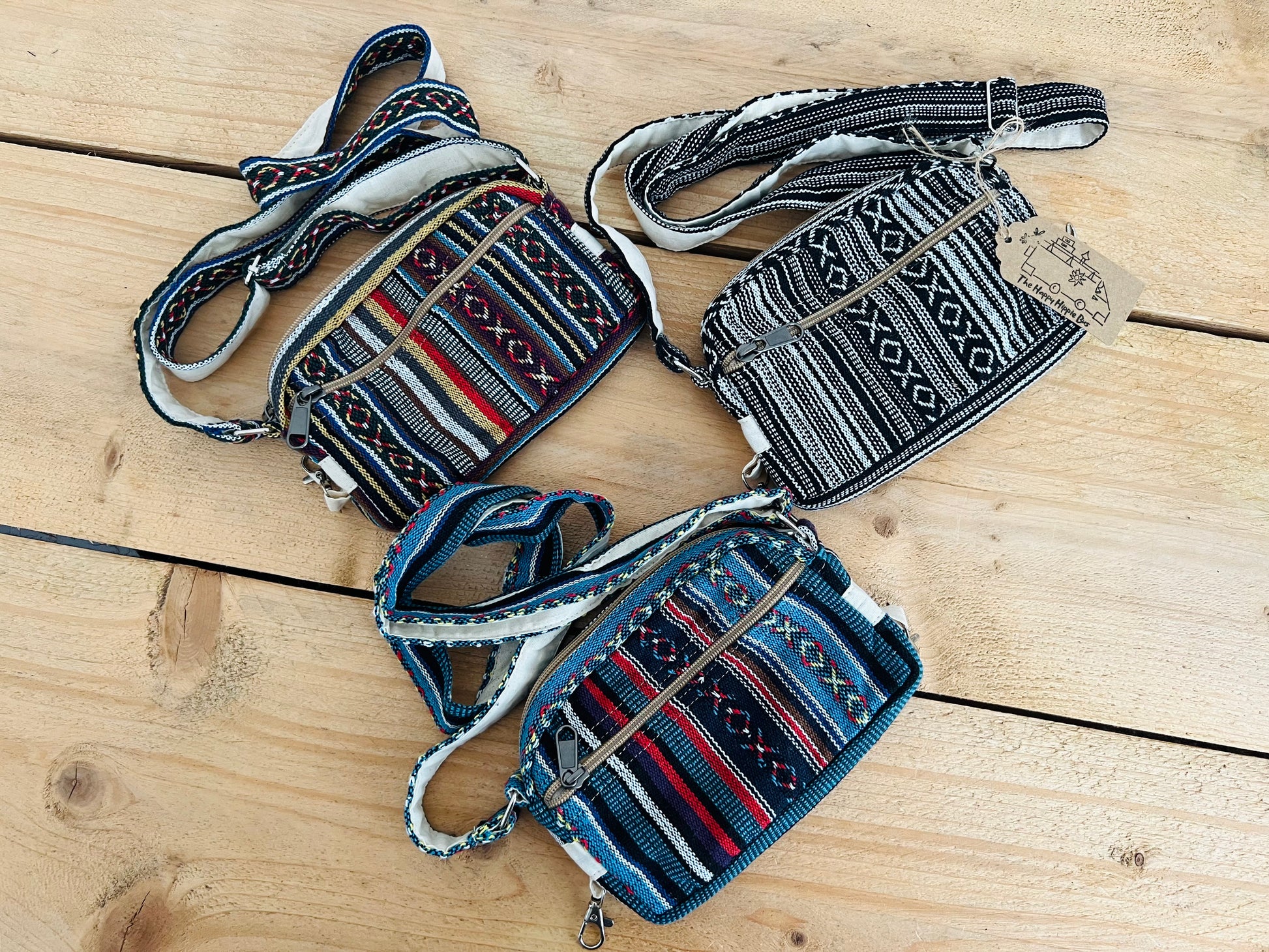 Handmade Fair Trade Ethical Bohemian Stripped Hippie Shoulder Bag 