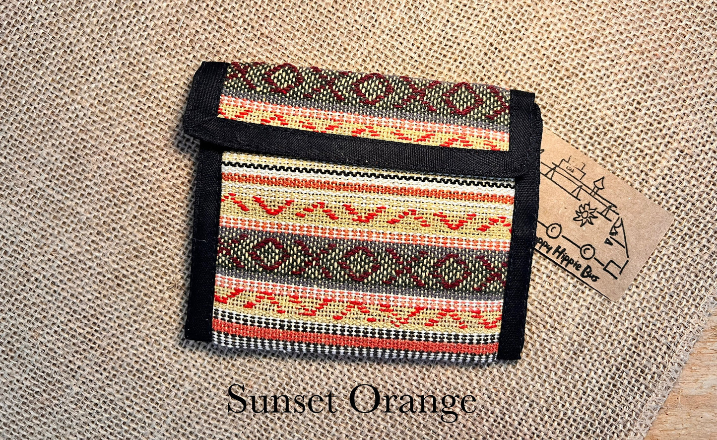 Hand Woven Recycled Cotton Hippie Wallet