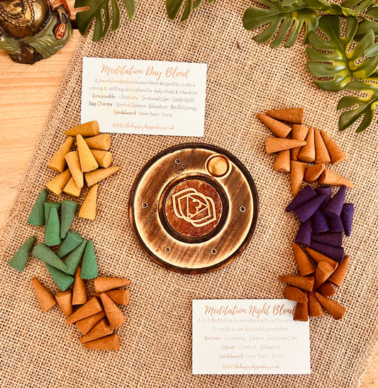 Night & Day Meditation Incense Cones | Relax & Focus