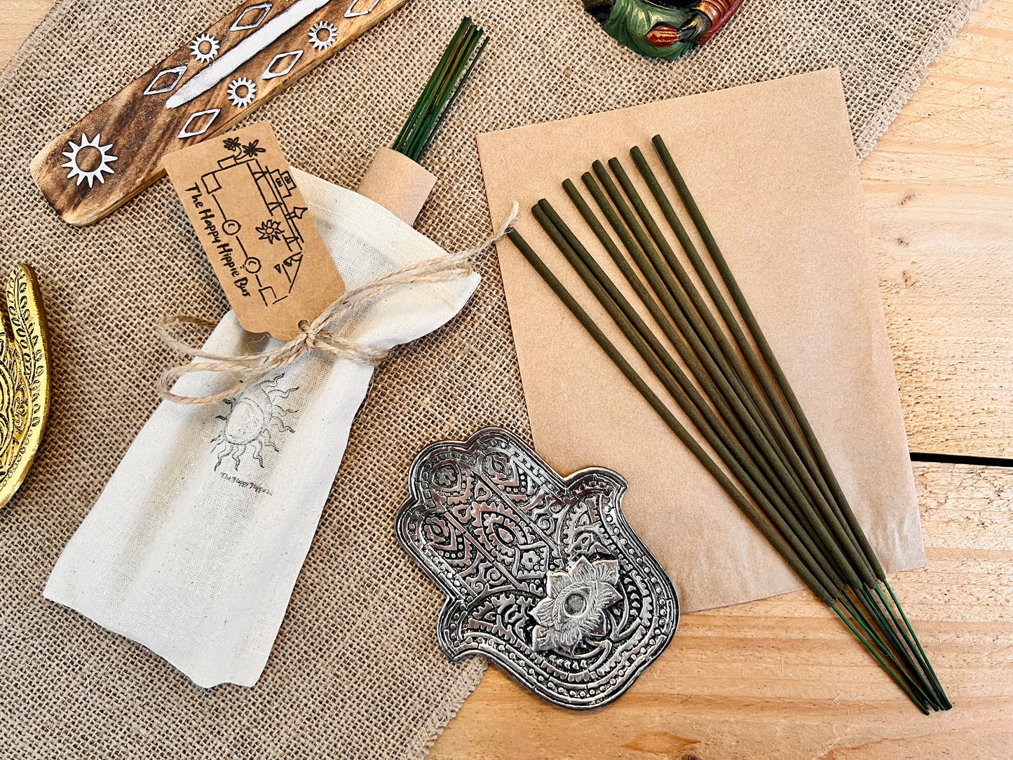Botanical Incense Sticks Floral Herbal Fragrance Handmade Vegan Eco Friendly 'True Hippie’