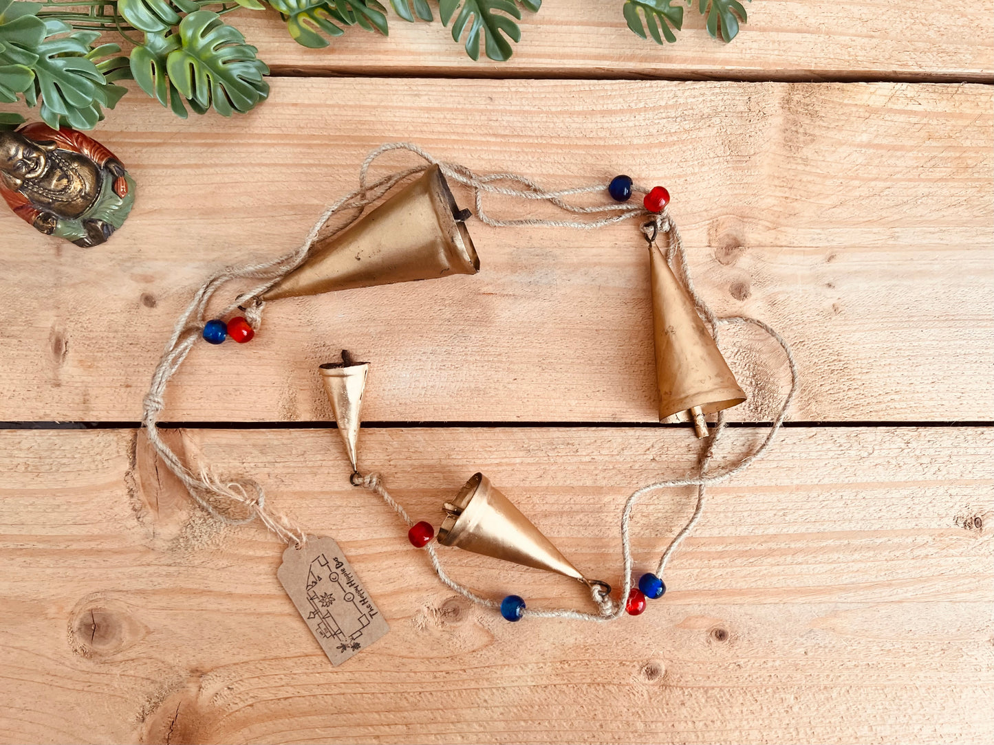 Indian String of Bells - Cone Cow Bell Large Wind Chime