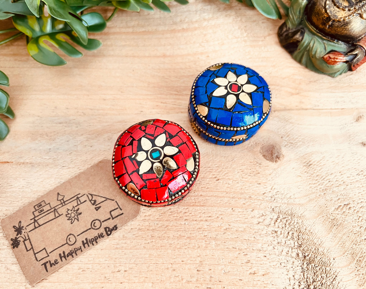 Mini Mosaic Metal Trinket Keepsake Box