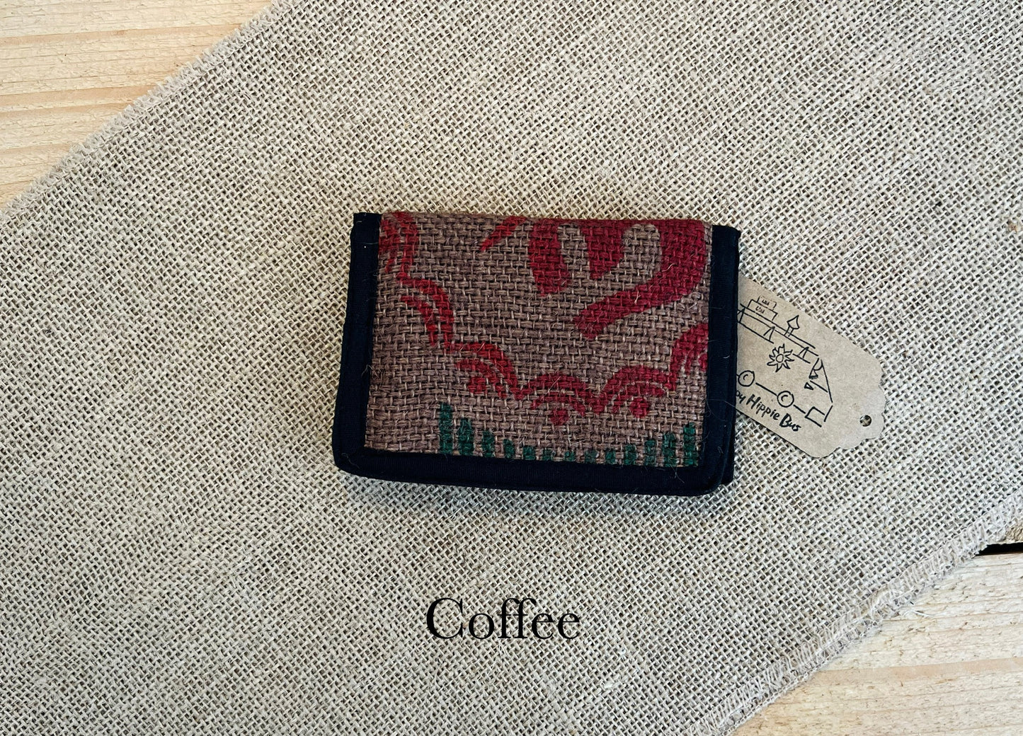 Bohemian Recycled Rice Sack Wallet
