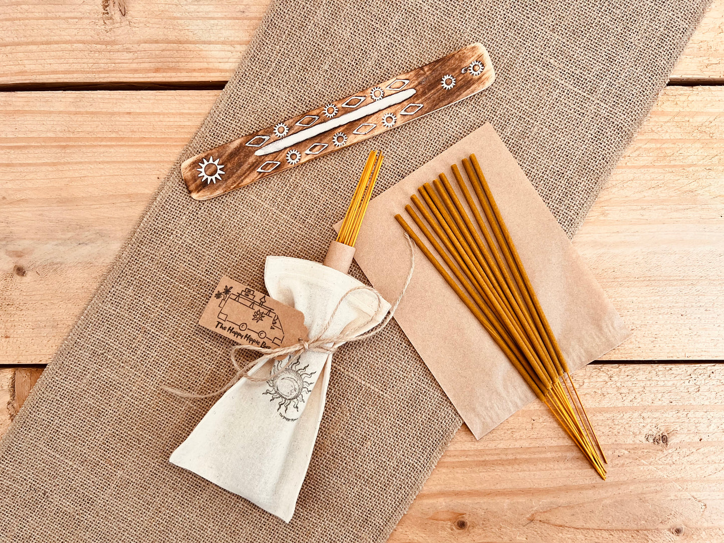 Golden Amber Premium Incense Sticks – Hand Dipped, Plastic-Free, Slow 1 Hour Burn
