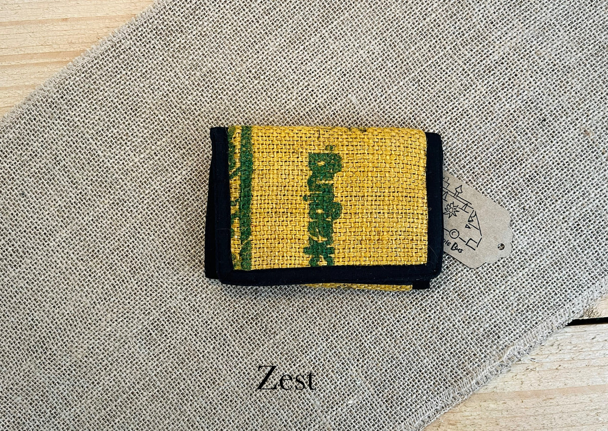 Bohemian Recycled Rice Sack Wallet