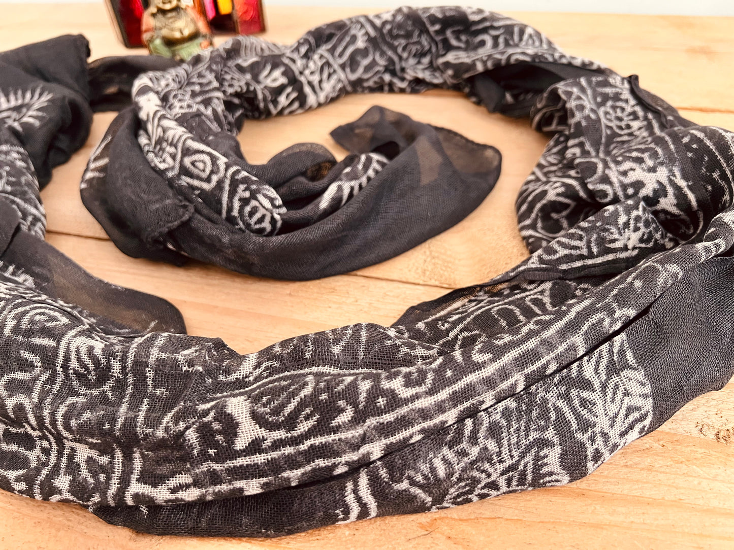 Prayer Print Boho Scarf