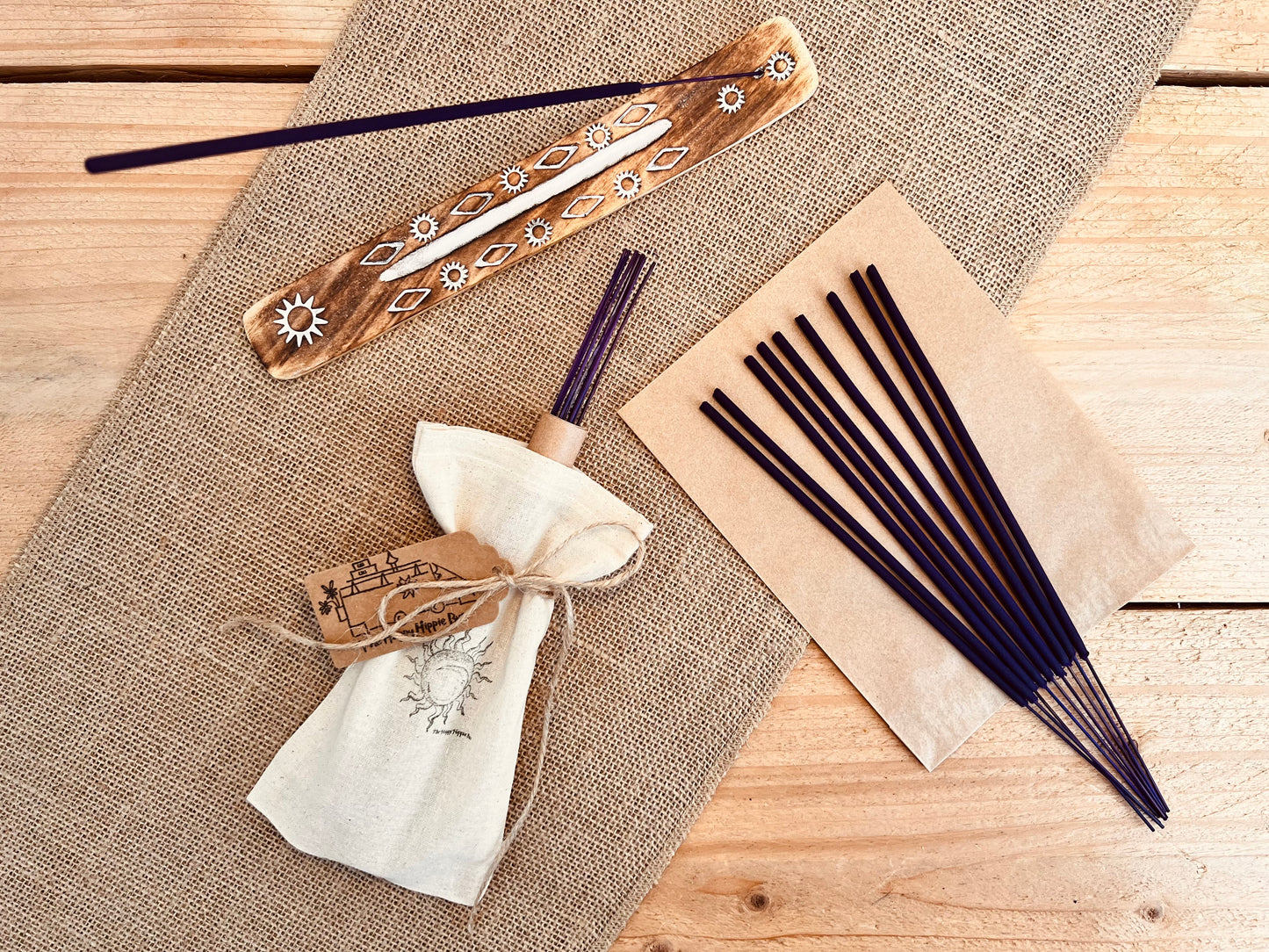 Wild Fig & Vine - Fruity Floral Premium Incense Sticks - Hand Dipped, Plastic-Free, Slow 1 Hour Burn