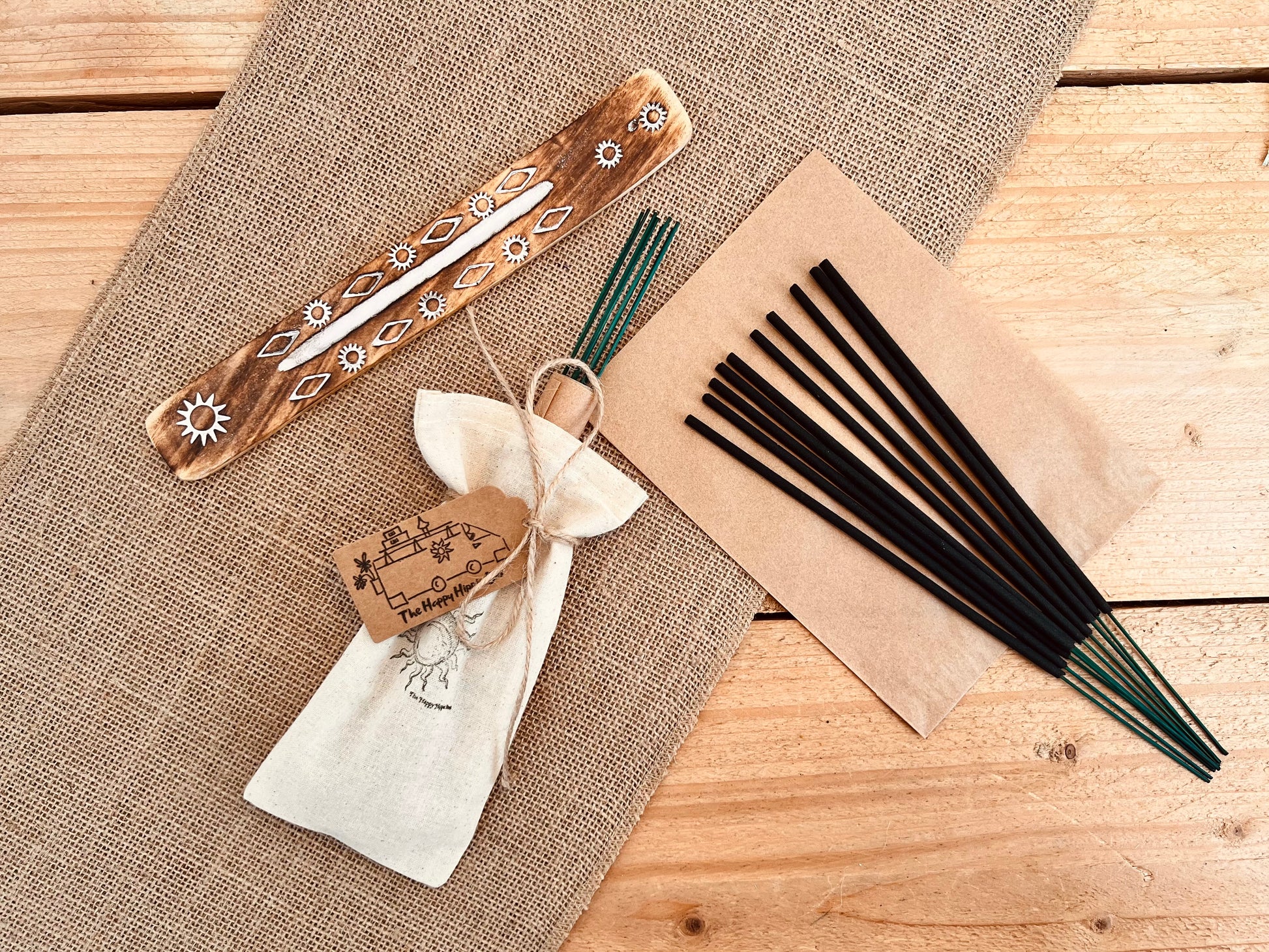 Handmade Fair Trade Hand Dipped Incense Sticks Long Slow Burn Premium Incense Joss Sticks Nordic Forest Plastic Free Packaging Vegan Gift 