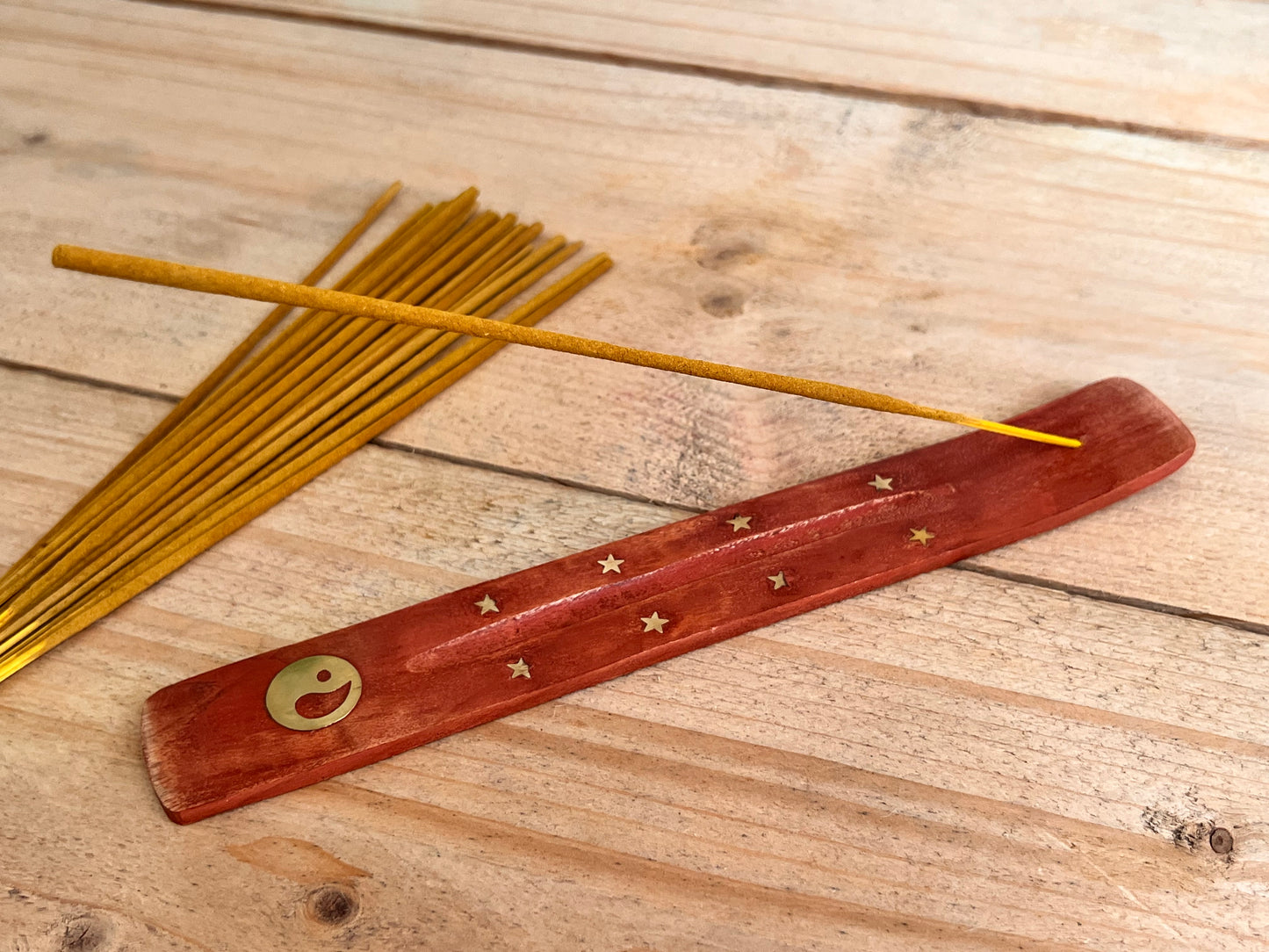 Handmade fair trade citronella summer yellow incense sticks incense holder ash catcher set plastic free eco incense