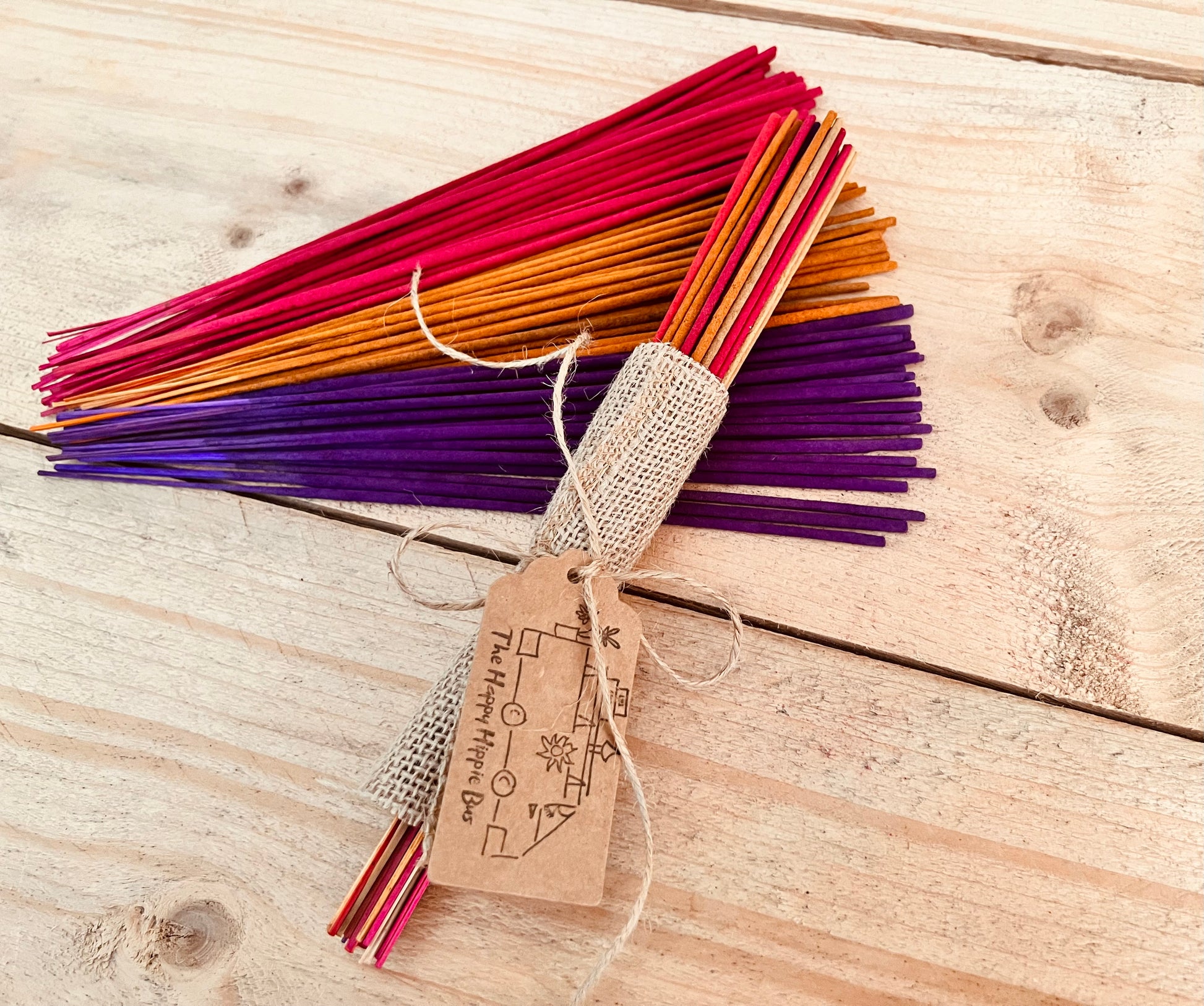 Handmade Rainbow Indian Incense Sticks Fair Trade & Ethically Sourced Natural Materials  Plastic Free