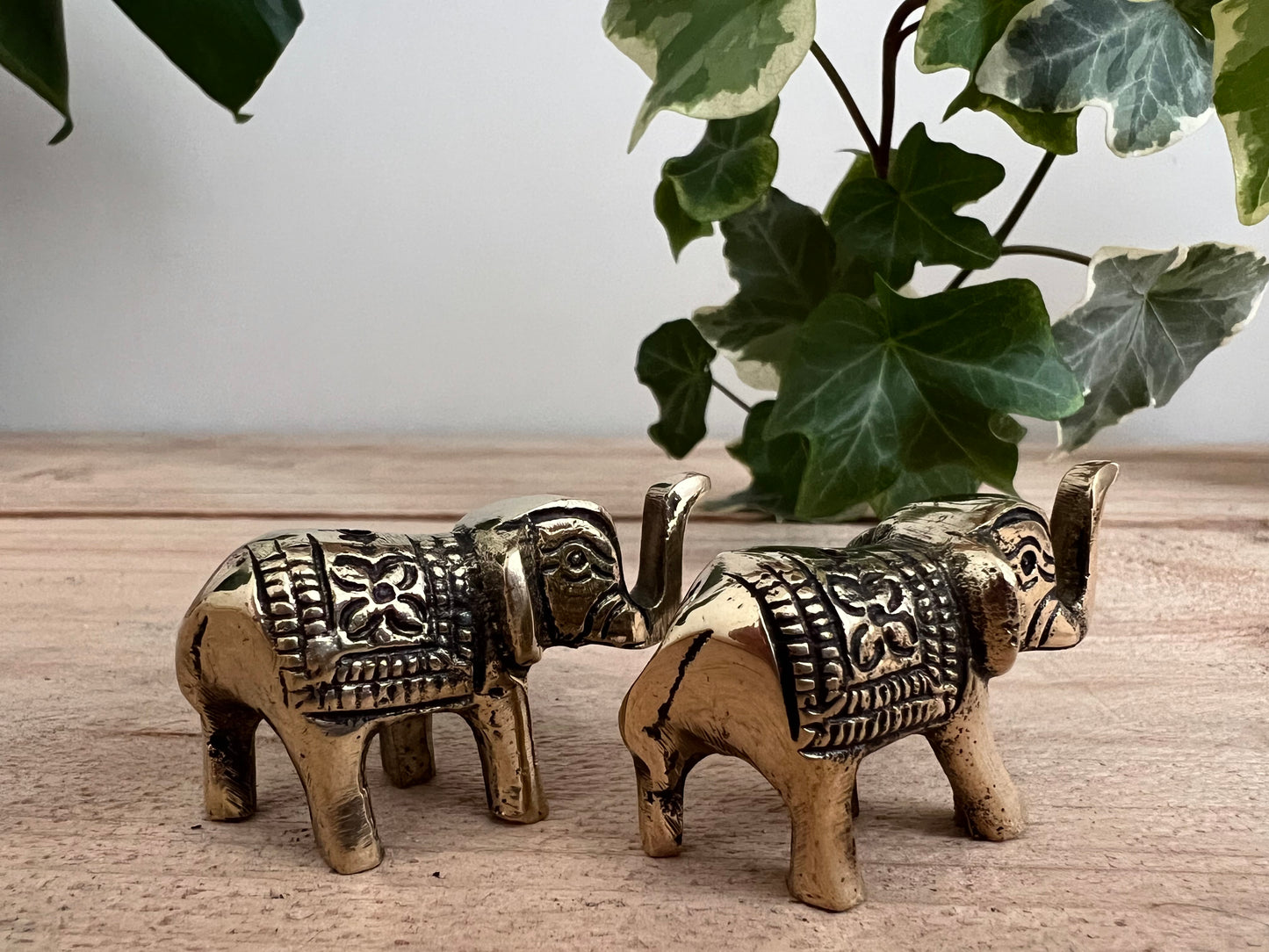 Handmade Fair Trade Incense Stick Holder Brass Elephant Design Trunk Up Bohemian Home Ware